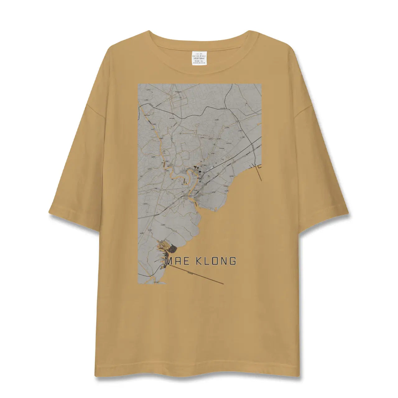 【メークロン(タイ)】地図柄ビッグシルエットTシャツ