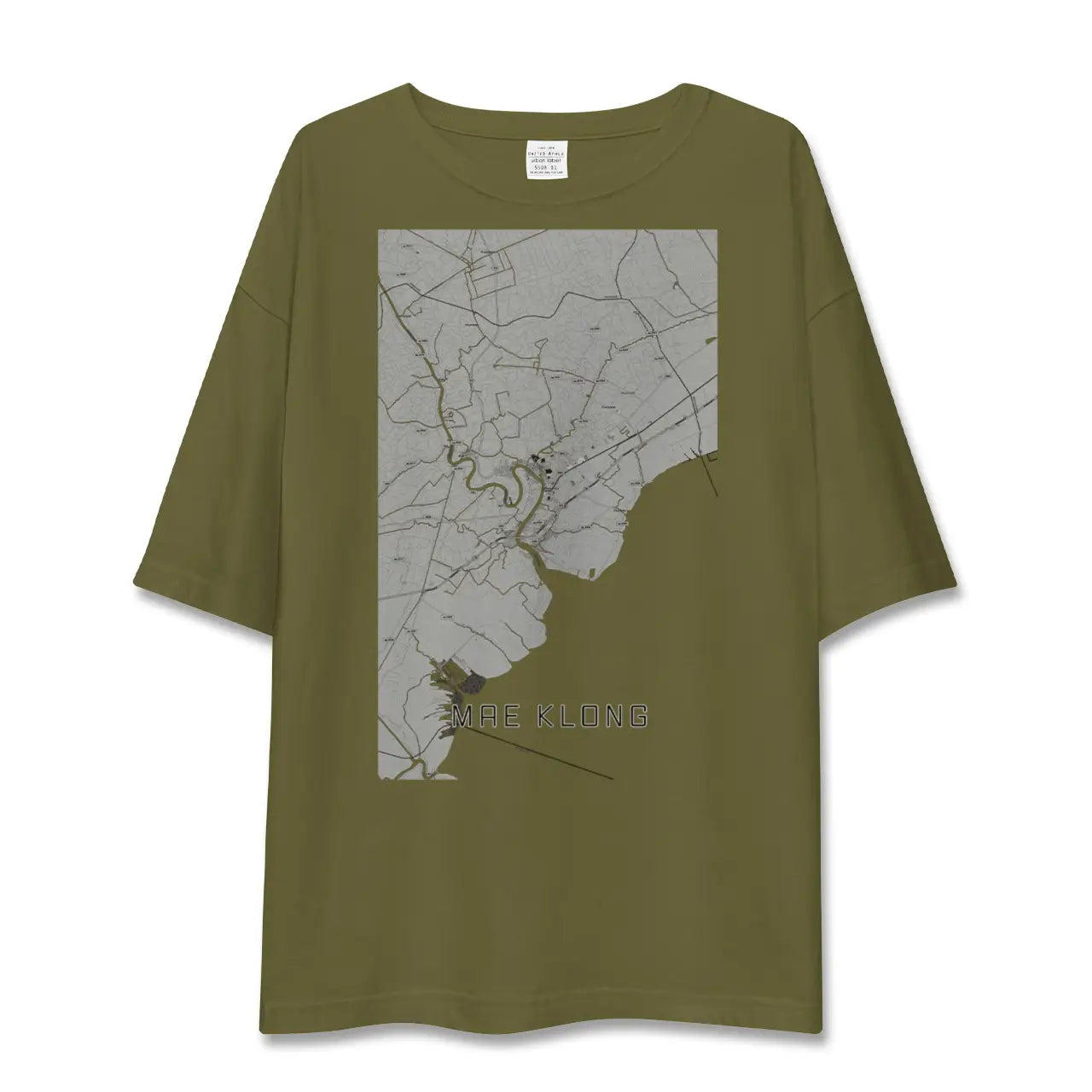 【メークロン(タイ)】地図柄ビッグシルエットTシャツ
