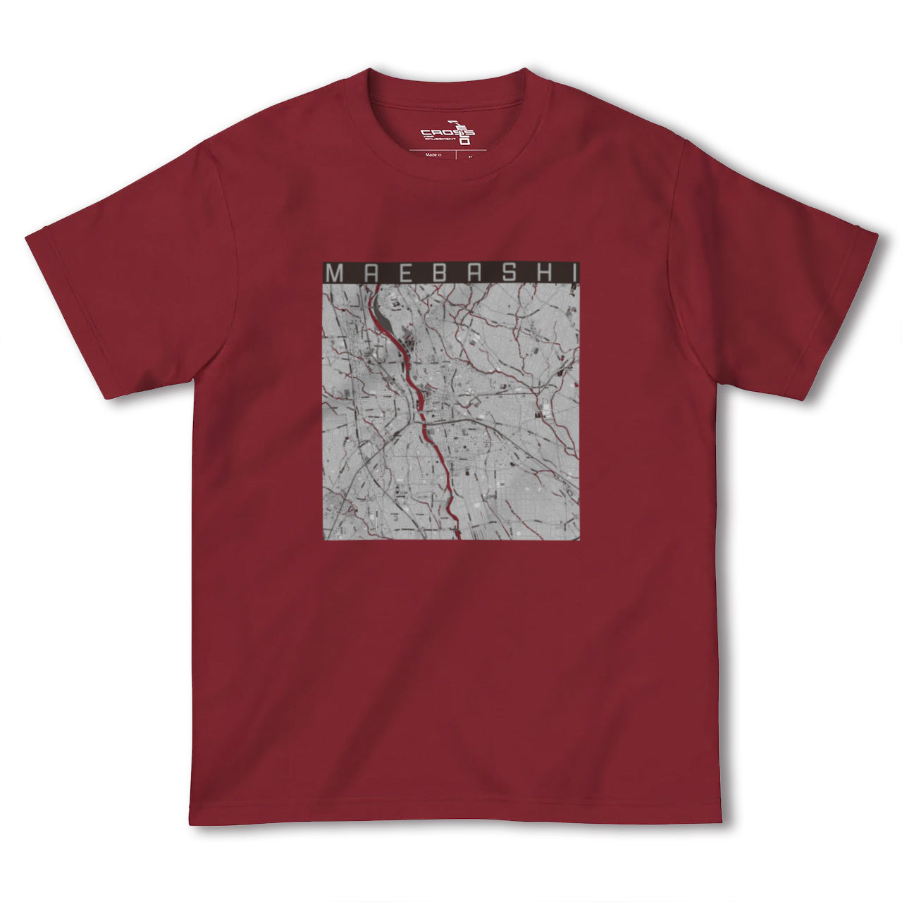 【前橋(群馬県)】地図柄ヘビーウェイトTシャツ