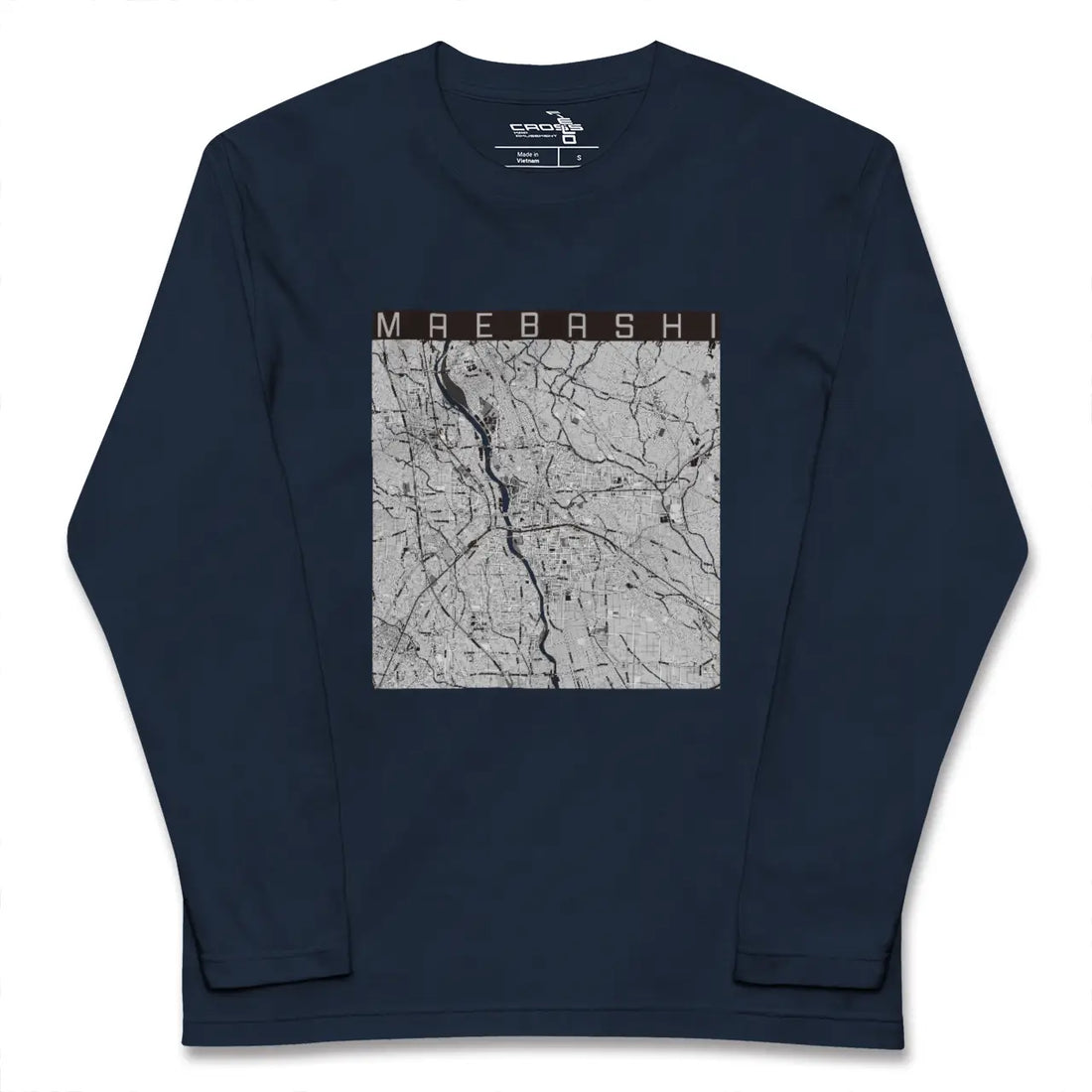 【前橋(群馬県)】地図柄ロングスリーブTシャツ