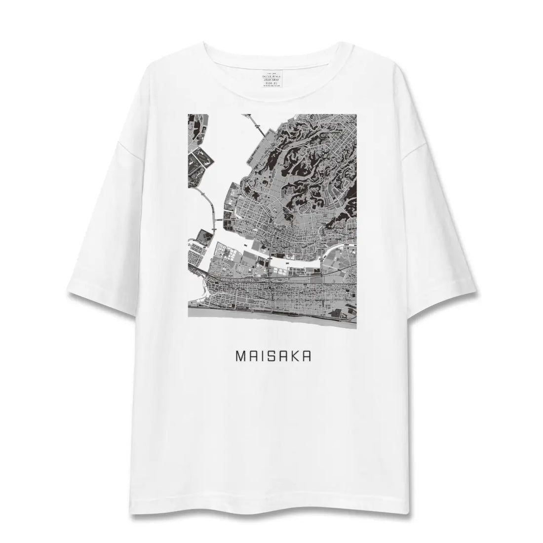 【舞阪(静岡県)】地図柄ビッグシルエットTシャツ