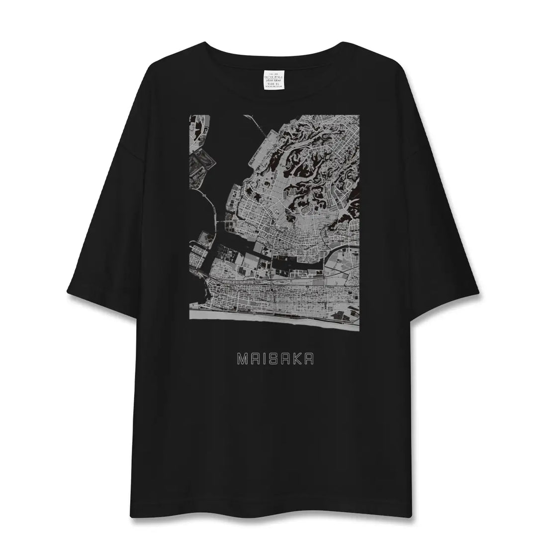 【舞阪(静岡県)】地図柄ビッグシルエットTシャツ