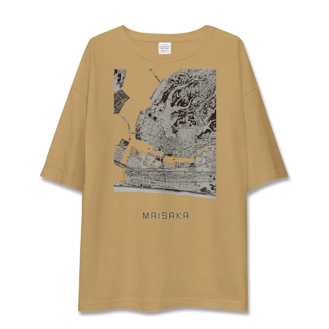 【舞阪(静岡県)】地図柄ビッグシルエットTシャツ