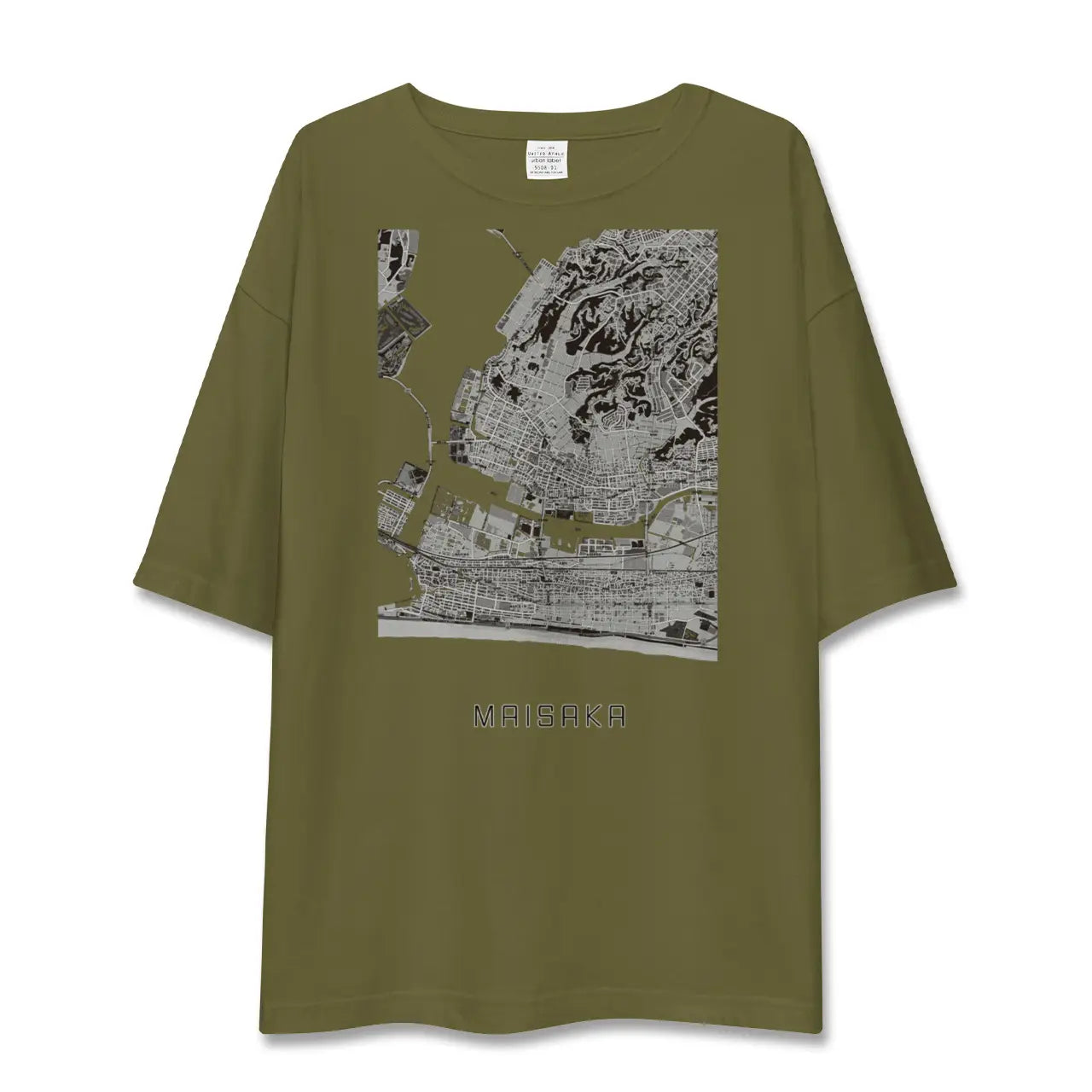 【舞阪(静岡県)】地図柄ビッグシルエットTシャツ