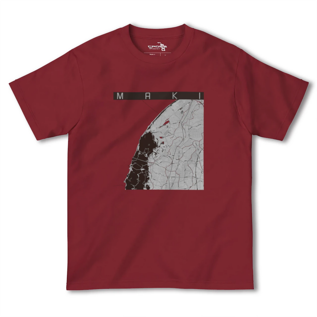 【巻(新潟県)】地図柄ヘビーウェイトTシャツ