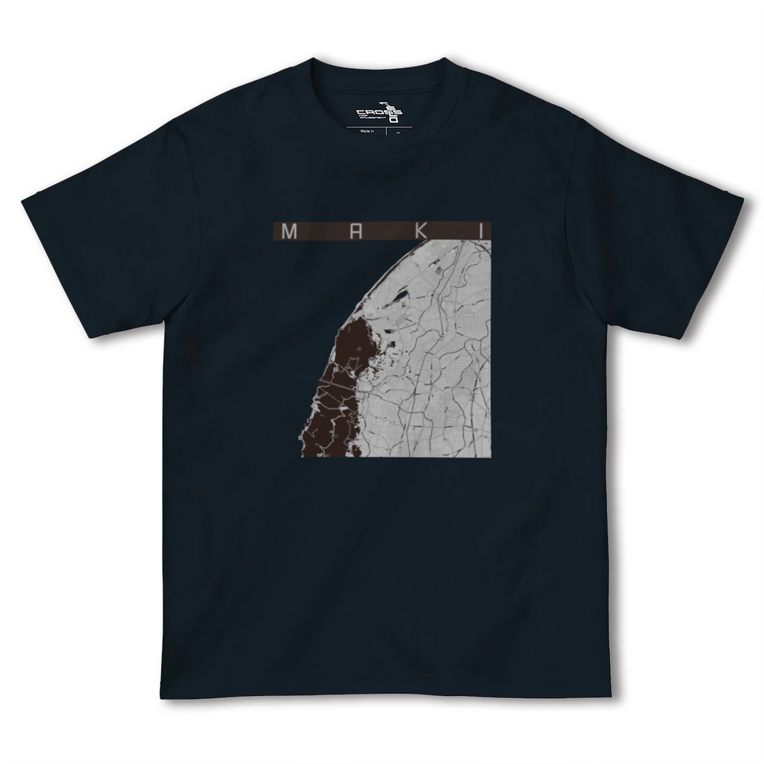 【巻(新潟県)】地図柄ヘビーウェイトTシャツ