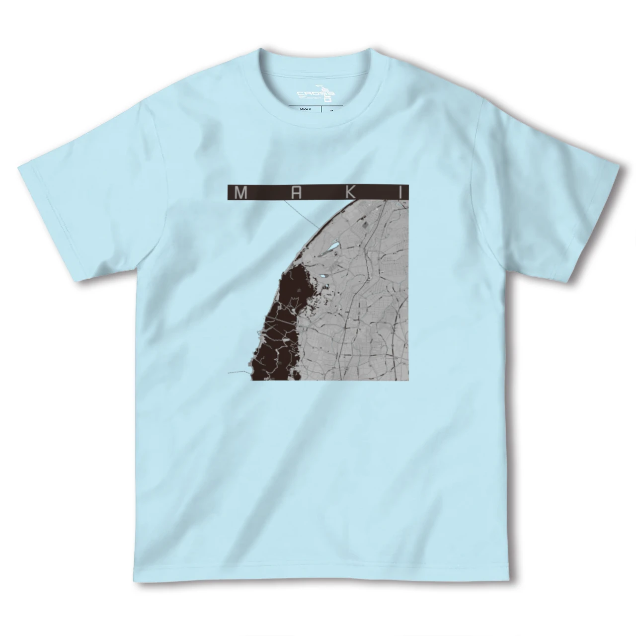 【巻(新潟県)】地図柄ヘビーウェイトTシャツ