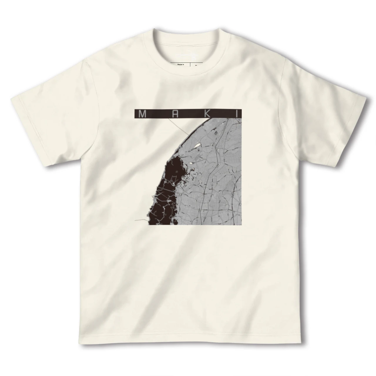【巻(新潟県)】地図柄ヘビーウェイトTシャツ