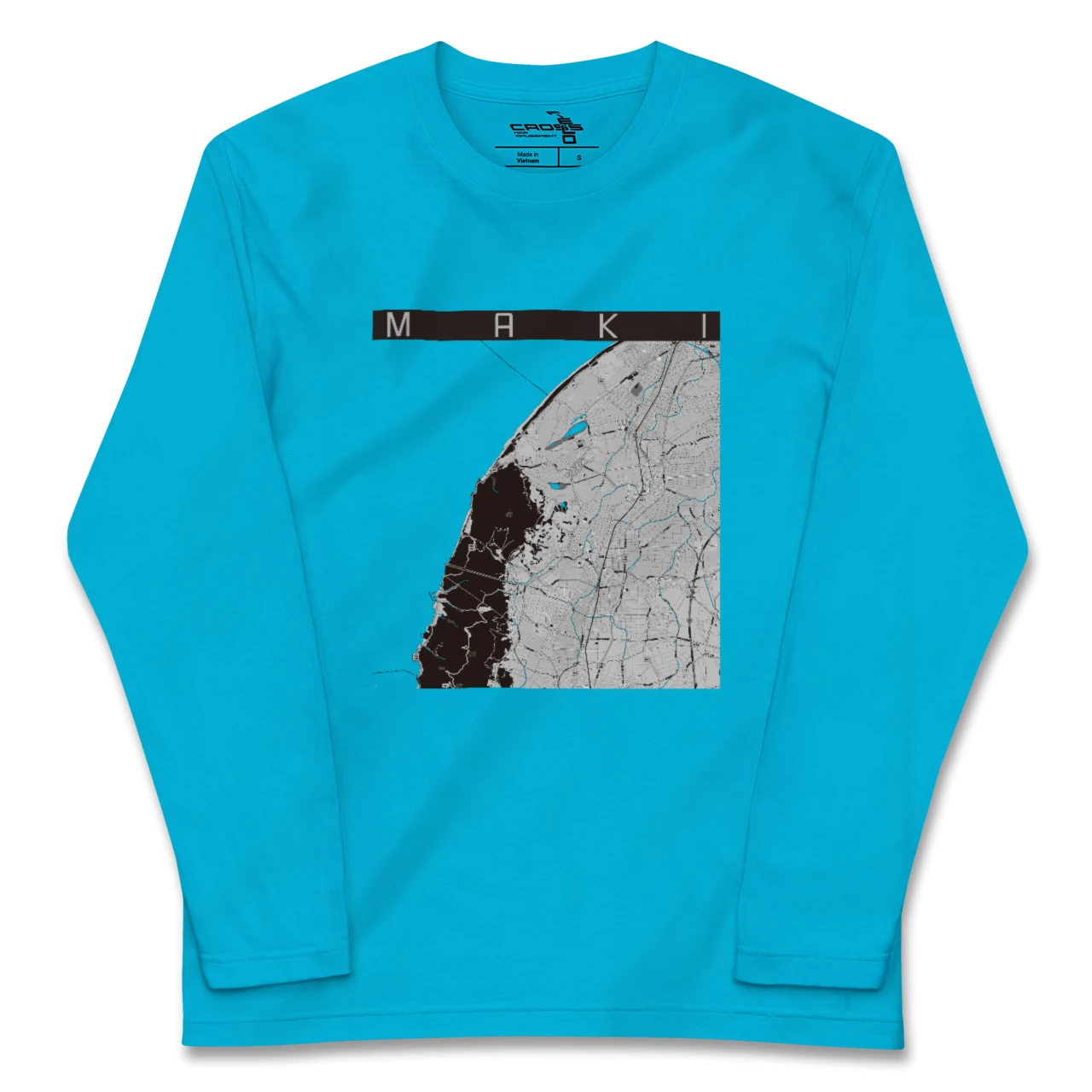 【巻(新潟県)】地図柄ロングスリーブTシャツ