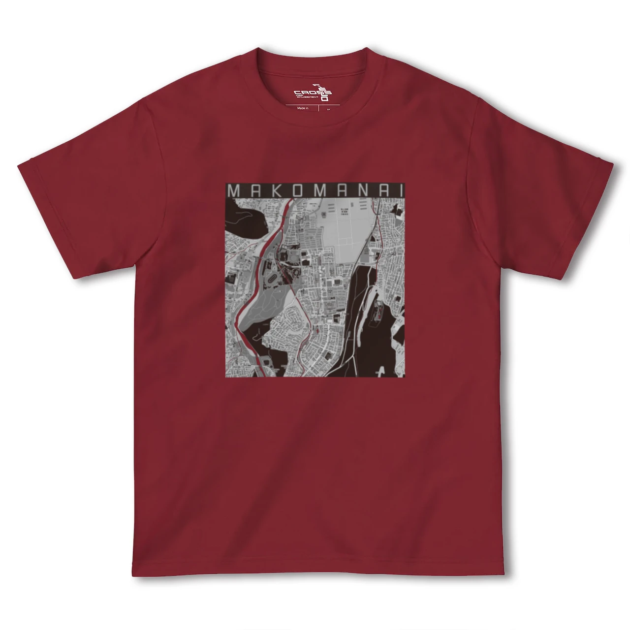 【真駒内(北海道)】地図柄ヘビーウェイトTシャツ