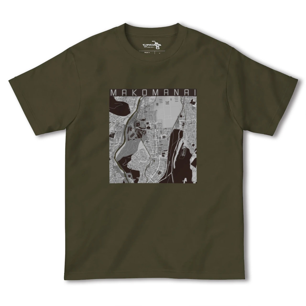 【真駒内(北海道)】地図柄ヘビーウェイトTシャツ