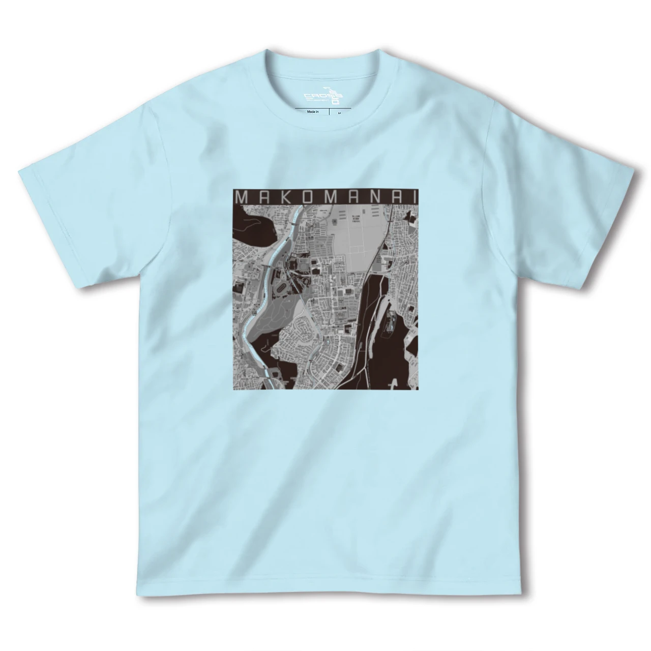 【真駒内(北海道)】地図柄ヘビーウェイトTシャツ