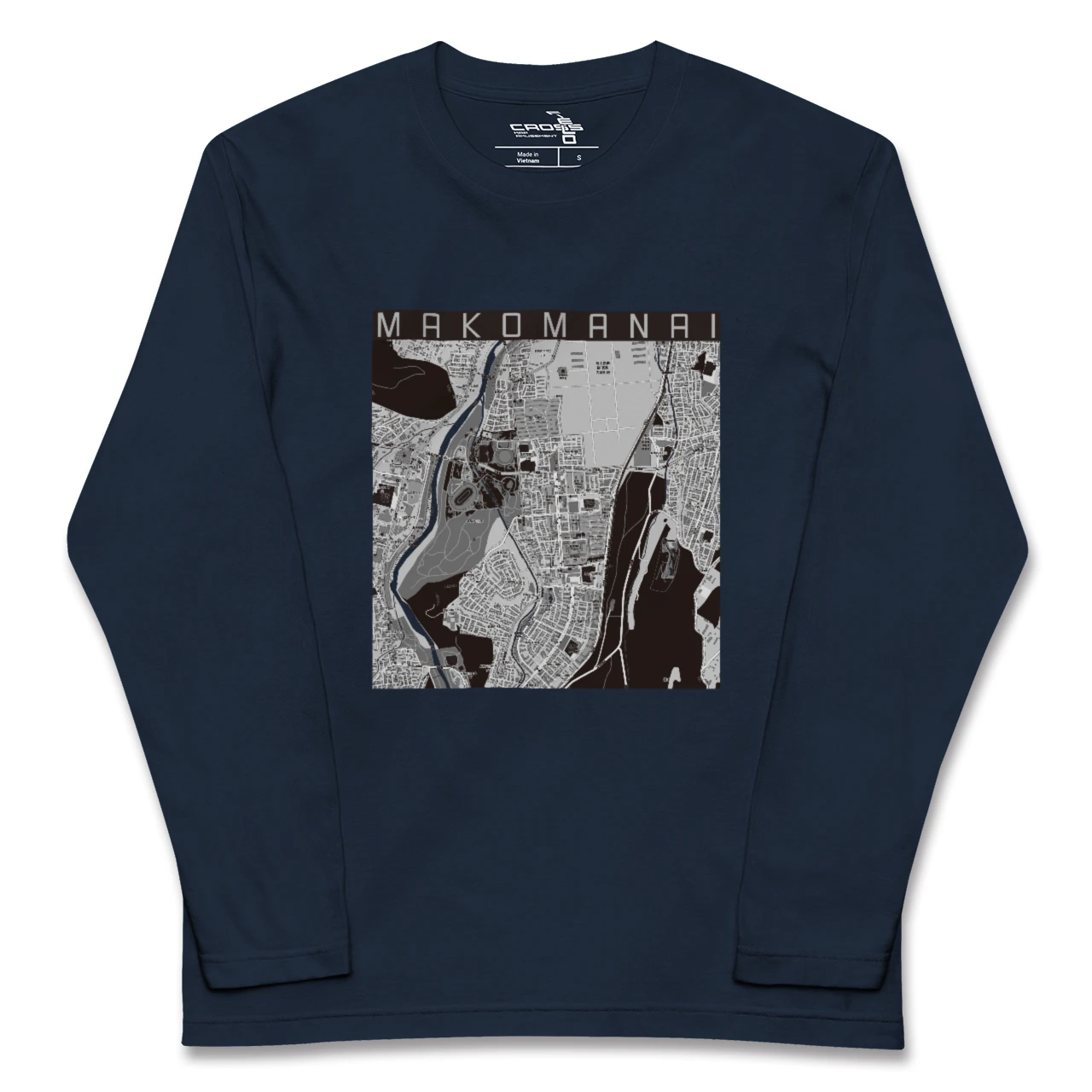 【真駒内(北海道)】地図柄ロングスリーブTシャツ