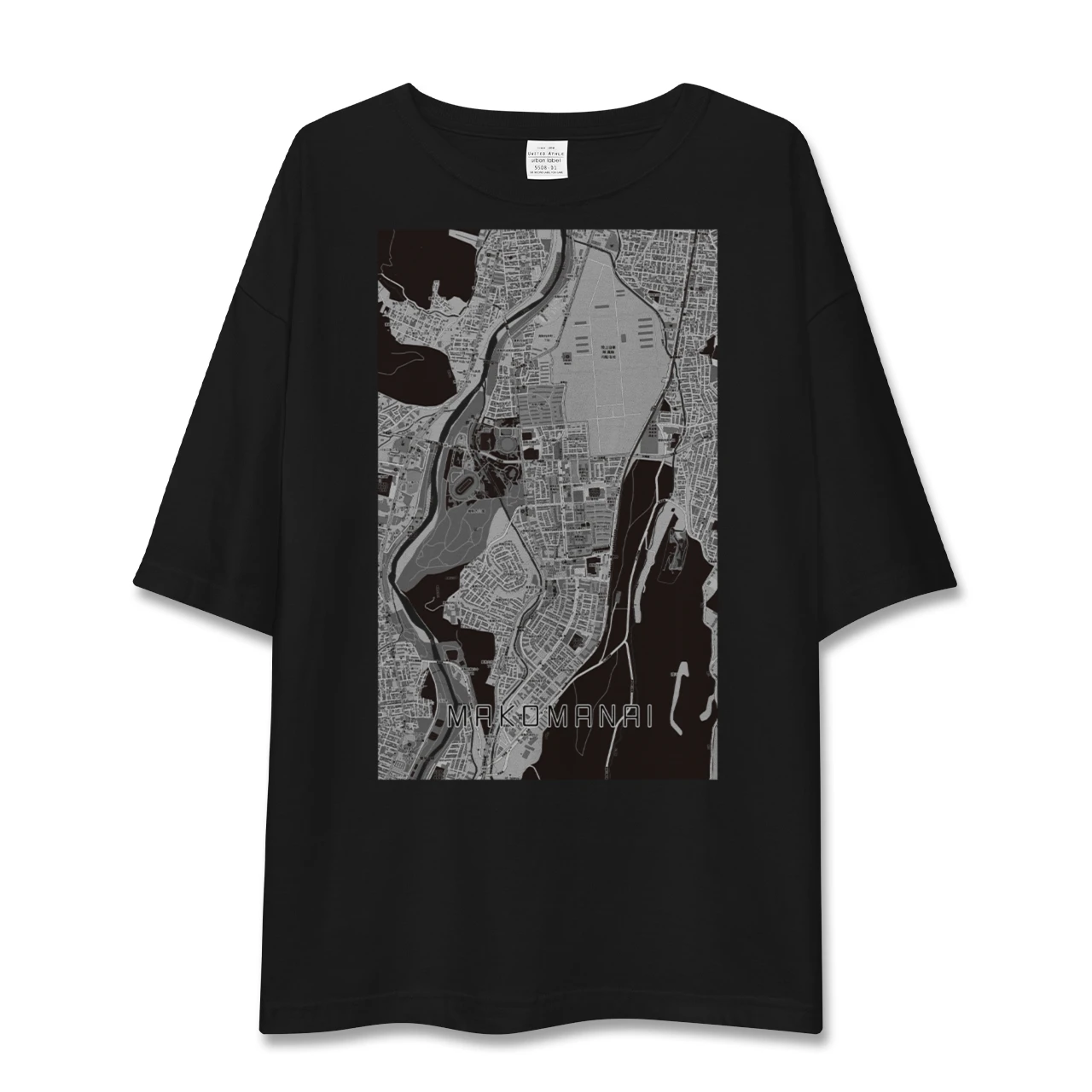 【真駒内(北海道)】地図柄ビッグシルエットTシャツ