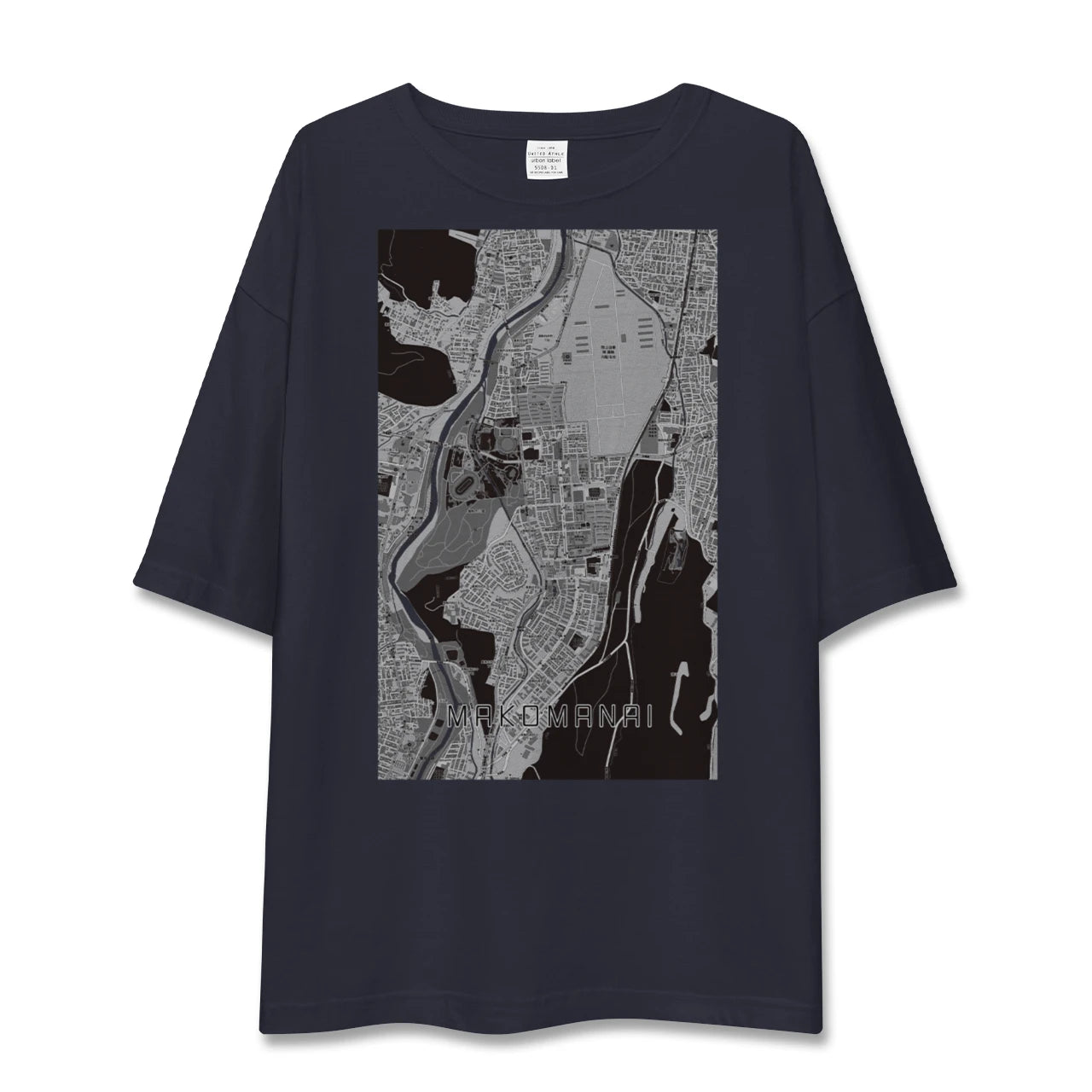 【真駒内(北海道)】地図柄ビッグシルエットTシャツ