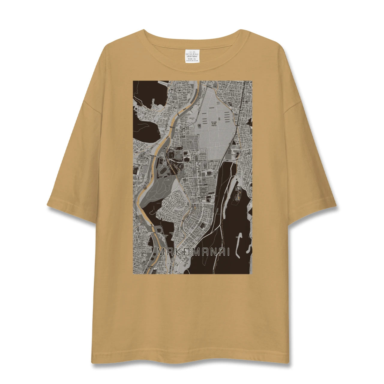 【真駒内(北海道)】地図柄ビッグシルエットTシャツ