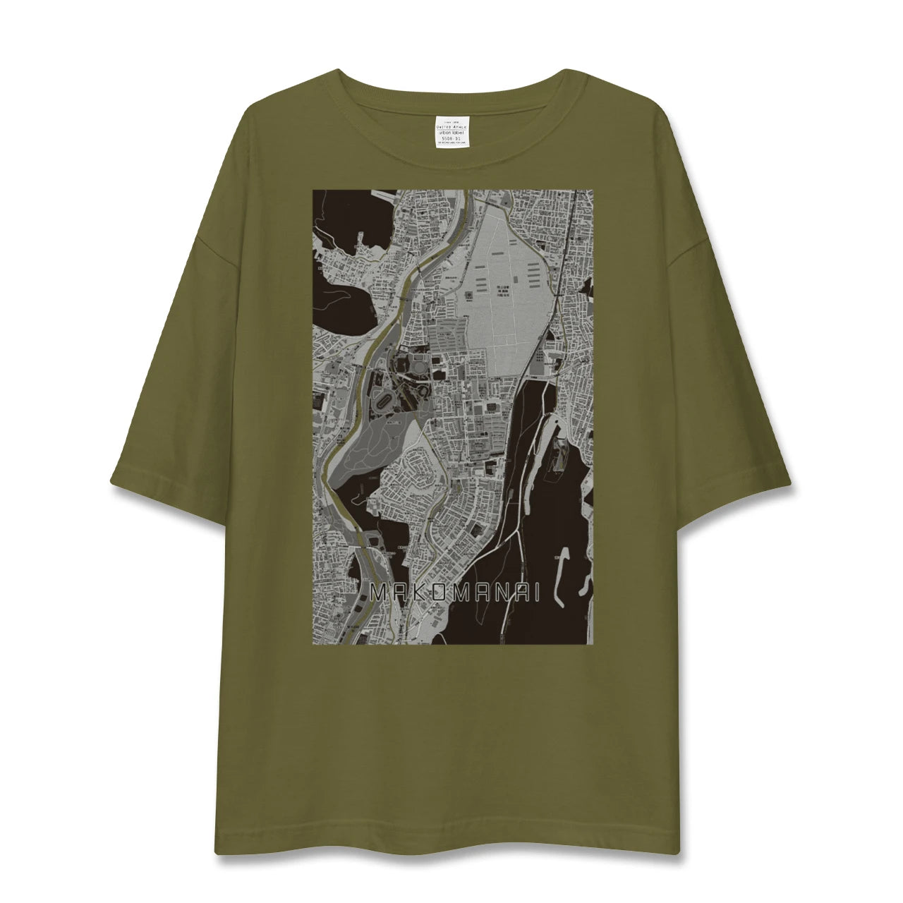 【真駒内(北海道)】地図柄ビッグシルエットTシャツ