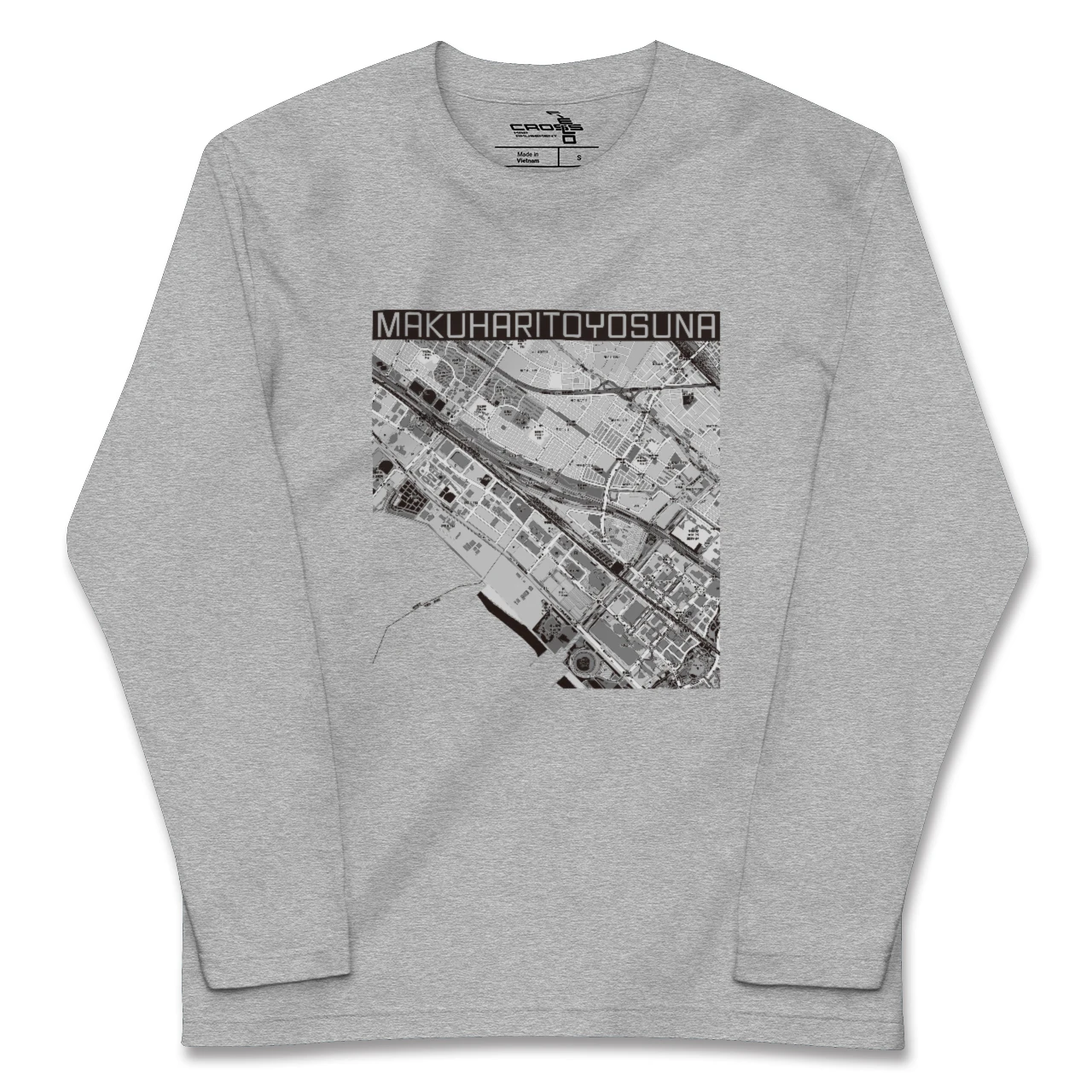 【幕張豊砂(千葉県)】地図柄ロングスリーブTシャツ