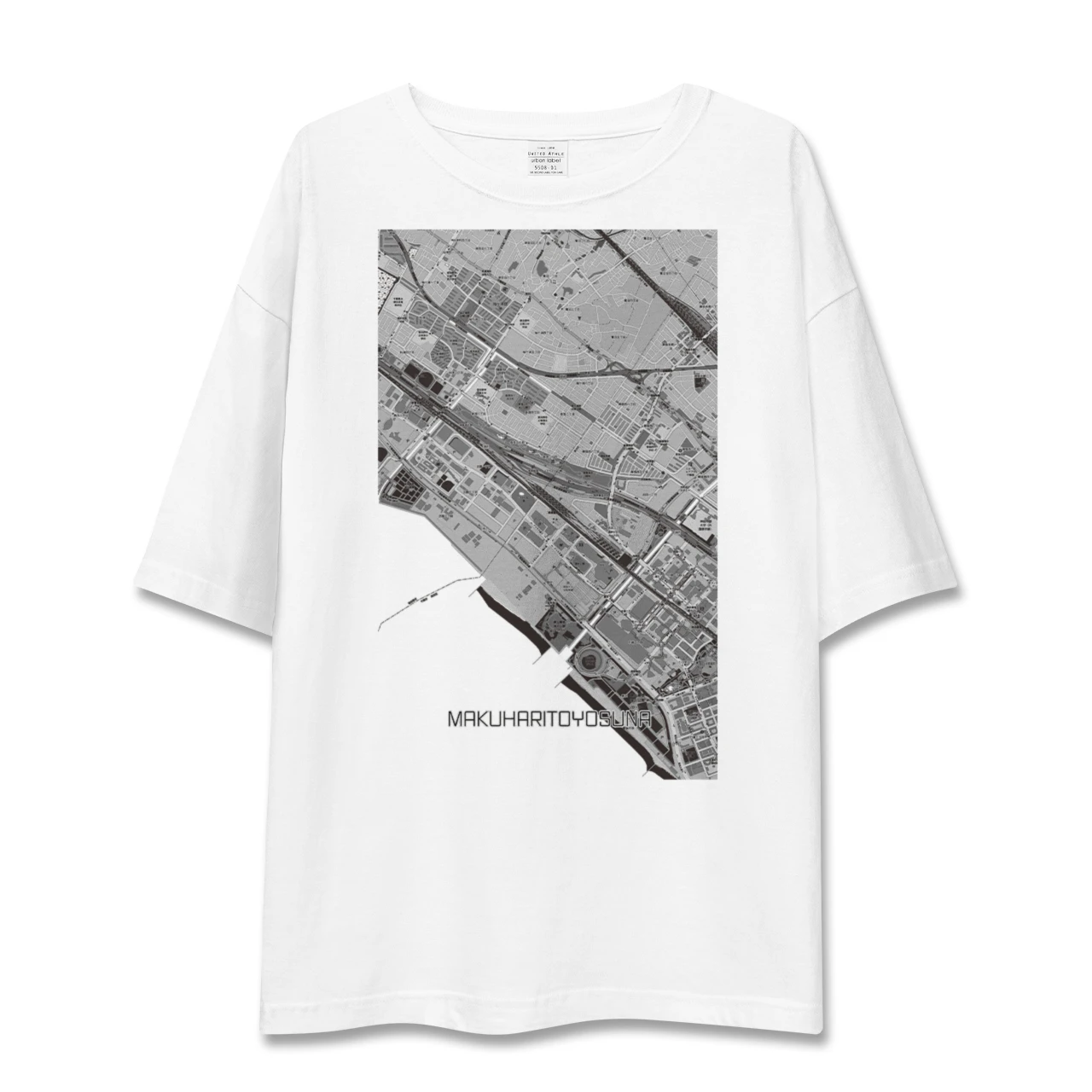 【幕張豊砂(千葉県)】地図柄ビッグシルエットTシャツ