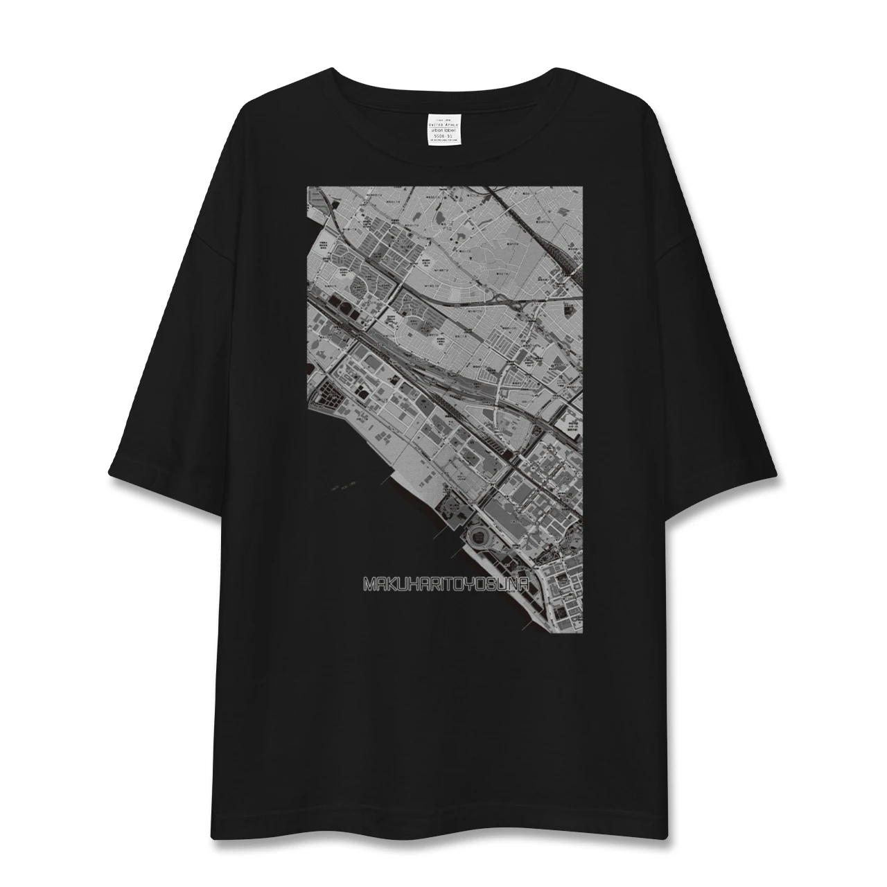 【幕張豊砂(千葉県)】地図柄ビッグシルエットTシャツ