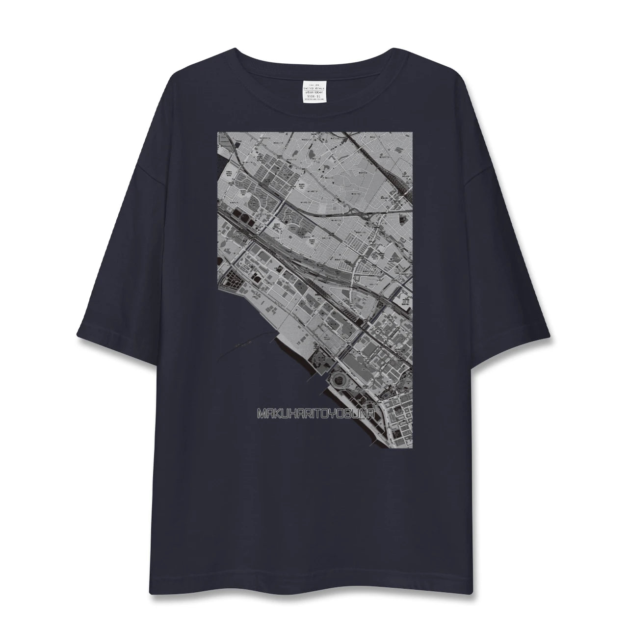【幕張豊砂(千葉県)】地図柄ビッグシルエットTシャツ
