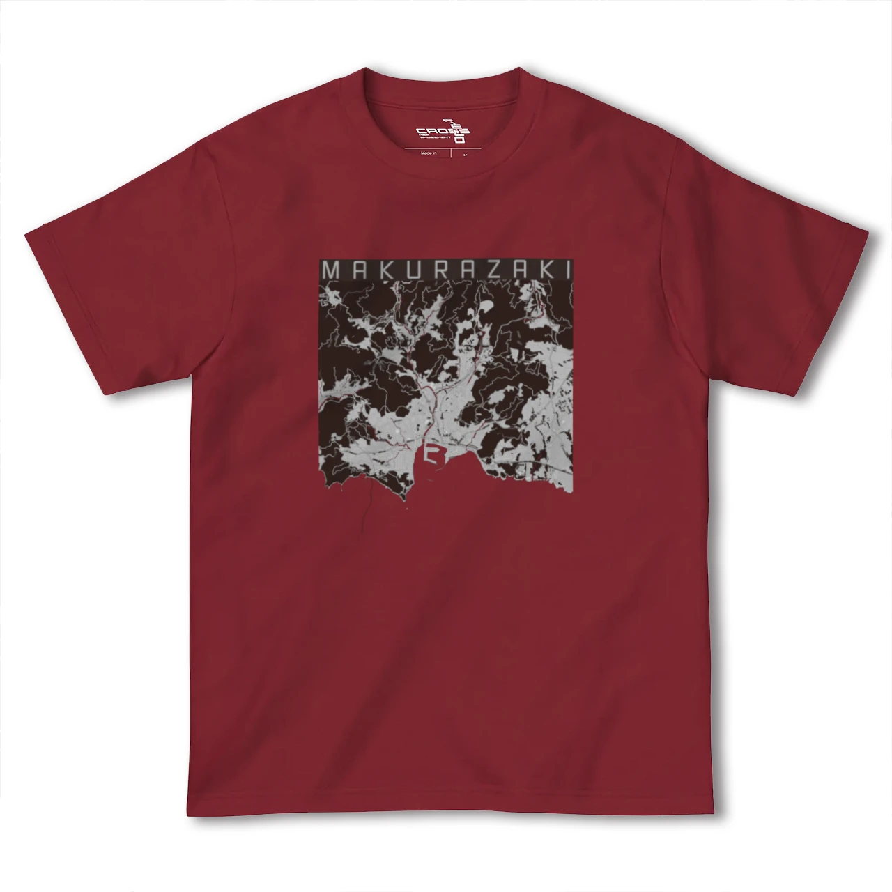 【枕崎(鹿児島県)】地図柄ヘビーウェイトTシャツ