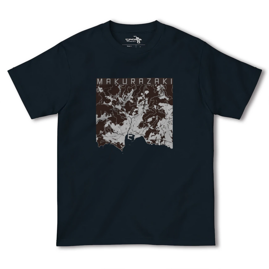 【枕崎(鹿児島県)】地図柄ヘビーウェイトTシャツ