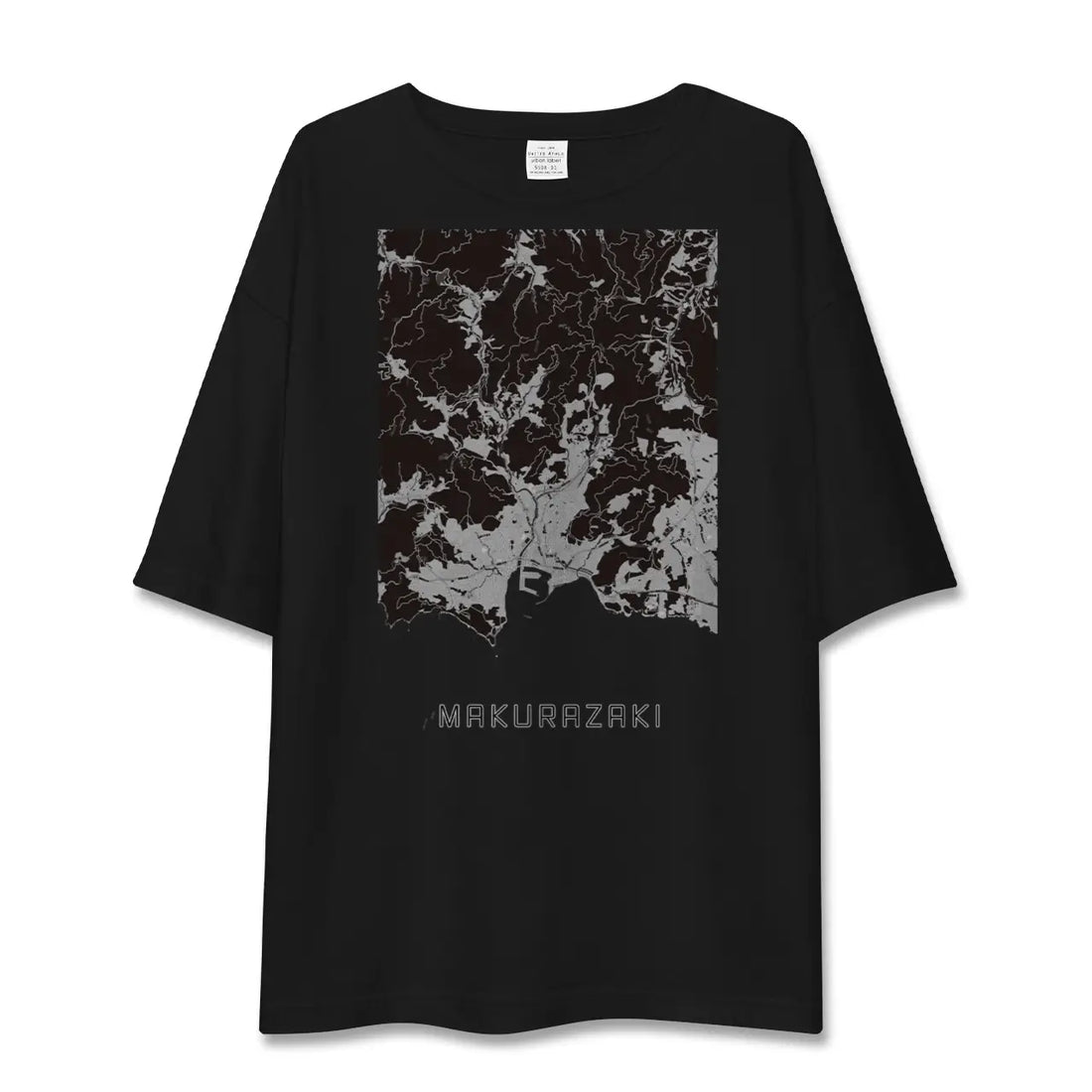 【枕崎(鹿児島県)】地図柄ビッグシルエットTシャツ