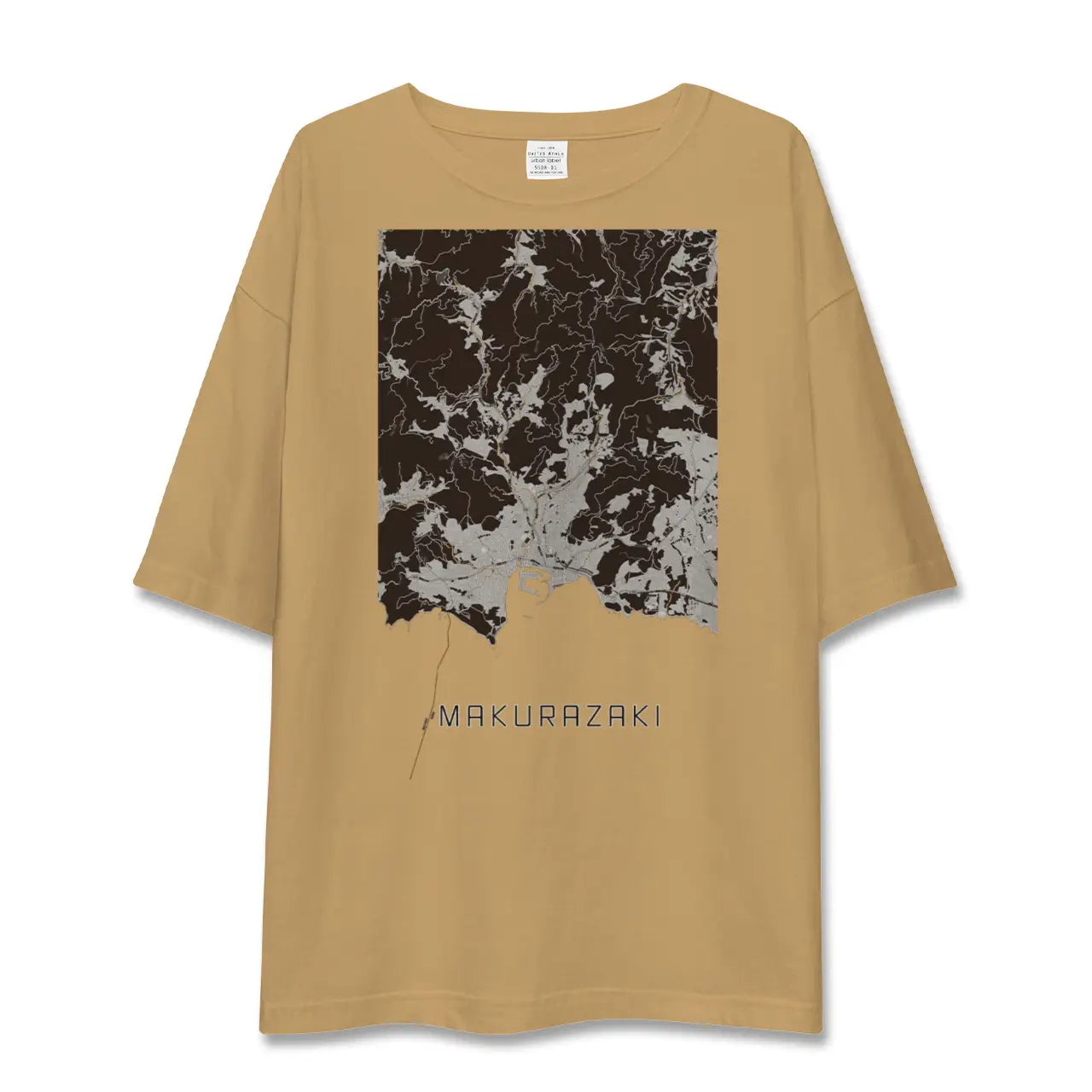 【枕崎(鹿児島県)】地図柄ビッグシルエットTシャツ