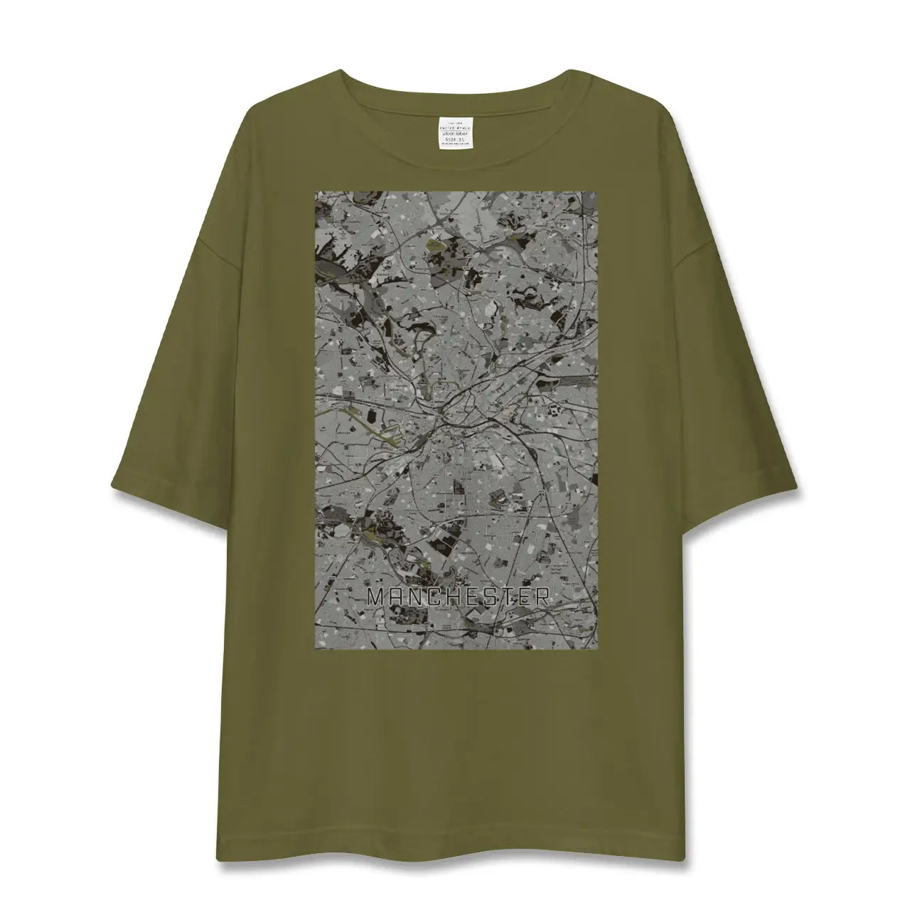 【マンチェスター(イギリス)】地図柄ビッグシルエットTシャツ