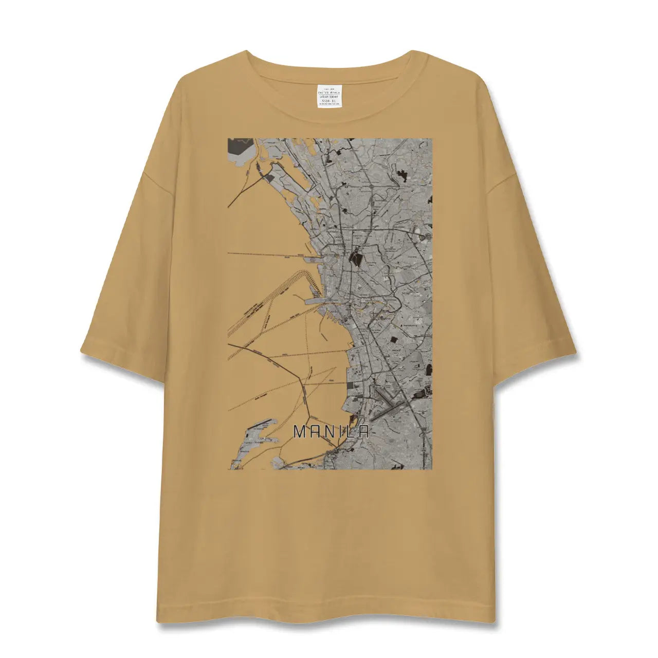 【マニラ(フィリピン)】地図柄ビッグシルエットTシャツ