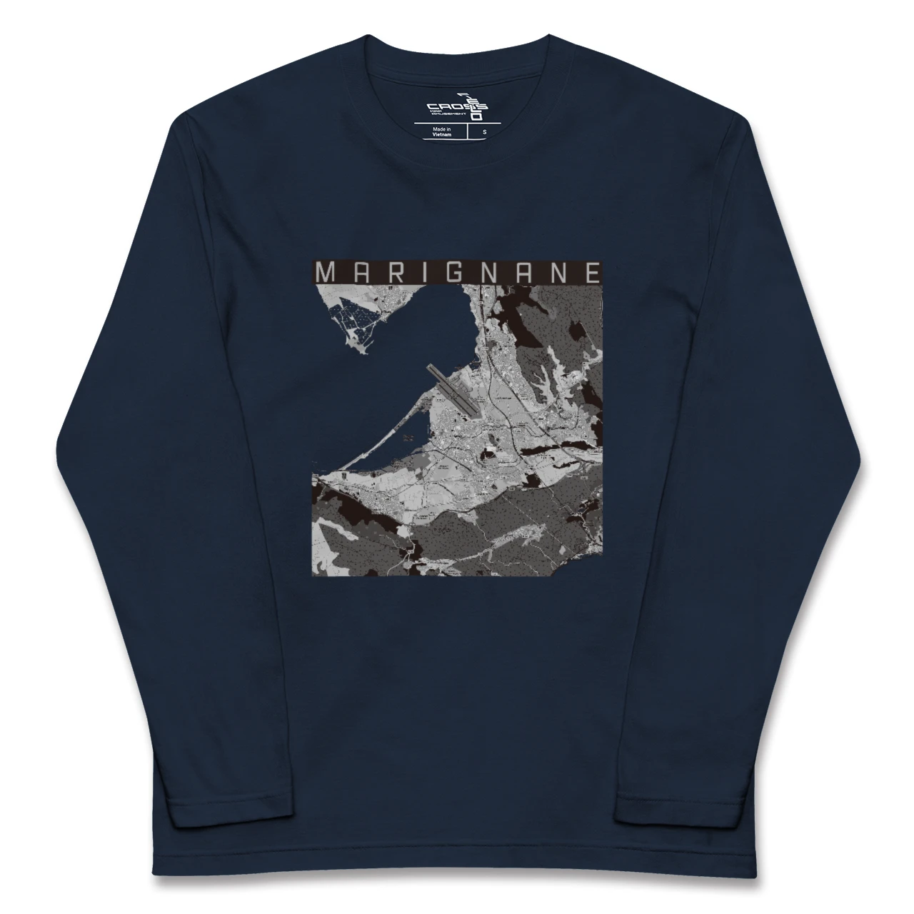 【マリニャーヌ(フランス)】地図柄ロングスリーブTシャツ
