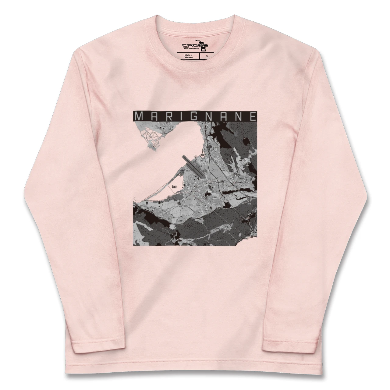 【マリニャーヌ(フランス)】地図柄ロングスリーブTシャツ