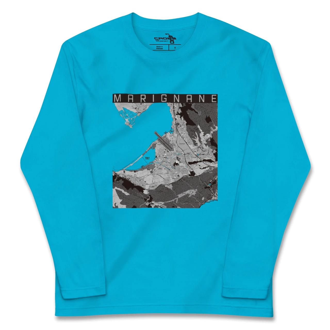 【マリニャーヌ(フランス)】地図柄ロングスリーブTシャツ
