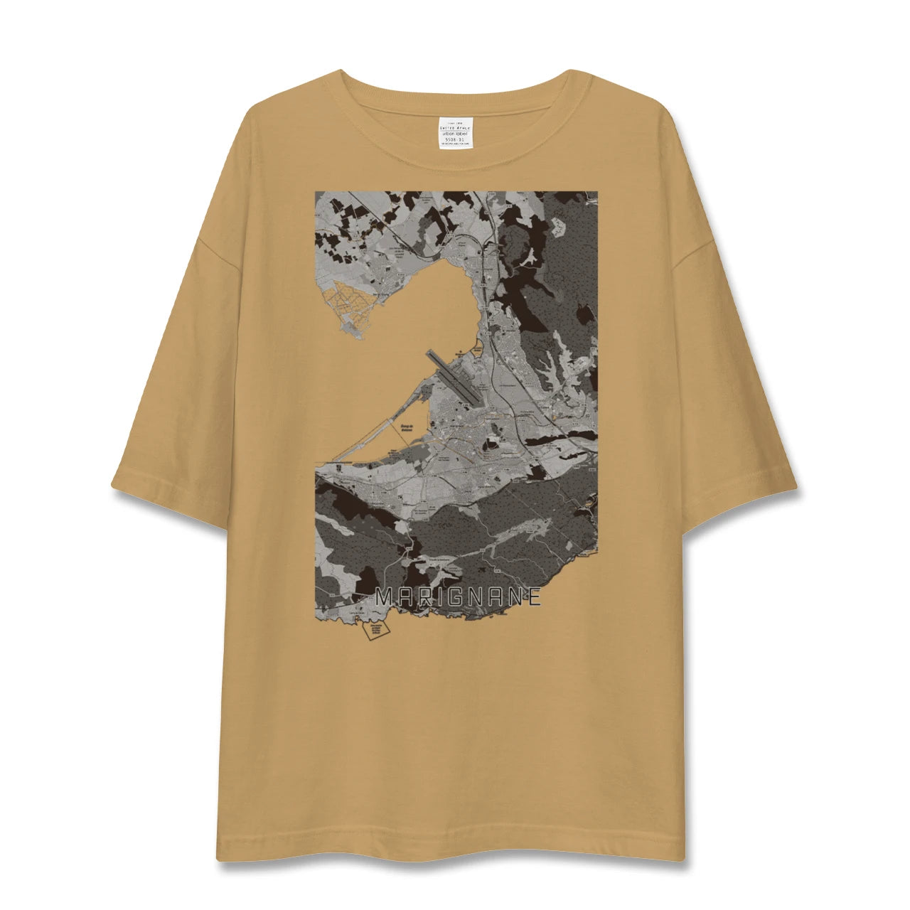 【マリニャーヌ(フランス)】地図柄ビッグシルエットTシャツ