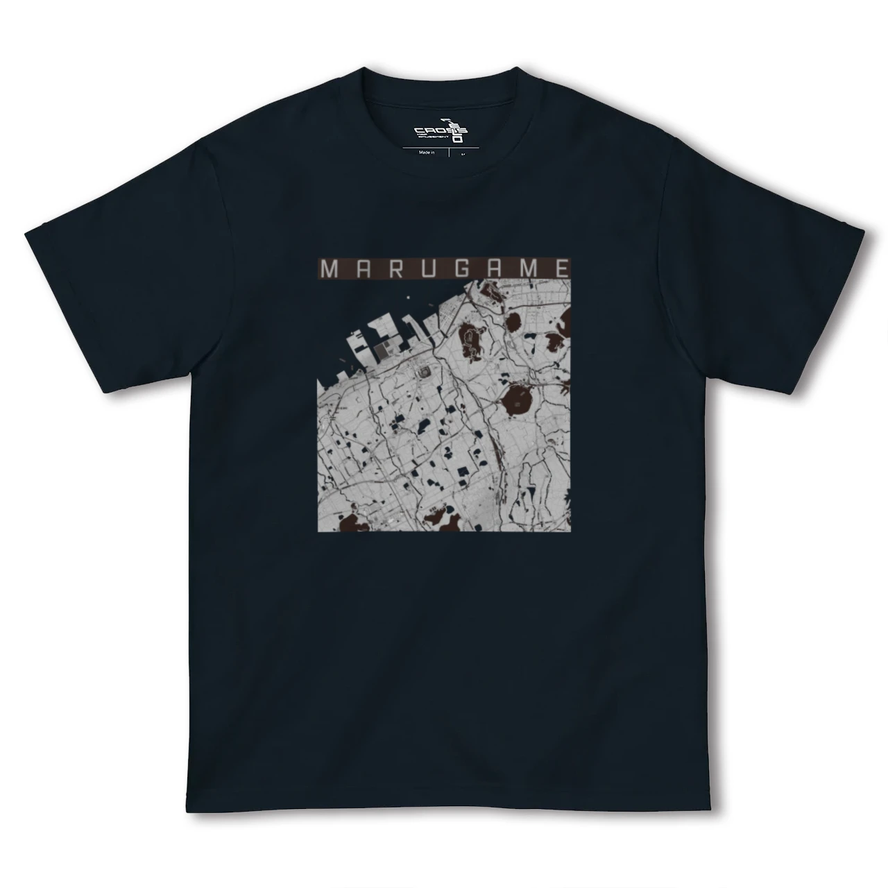 【丸亀(香川県)】地図柄ヘビーウェイトTシャツ