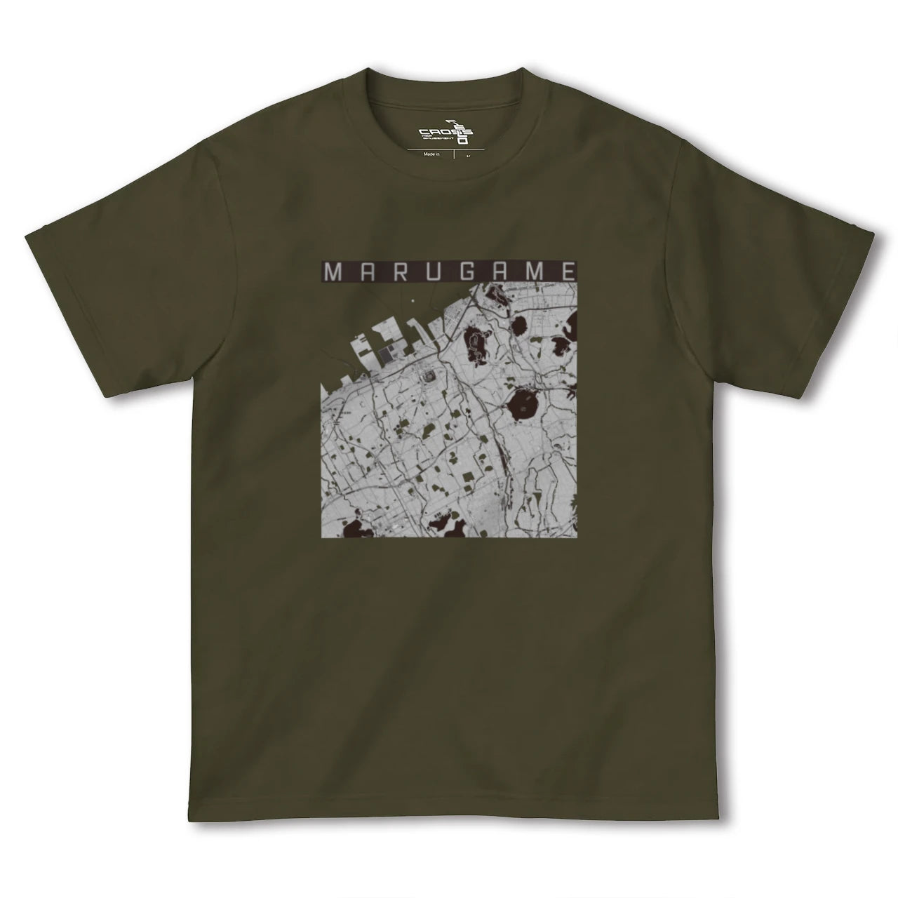 【丸亀(香川県)】地図柄ヘビーウェイトTシャツ