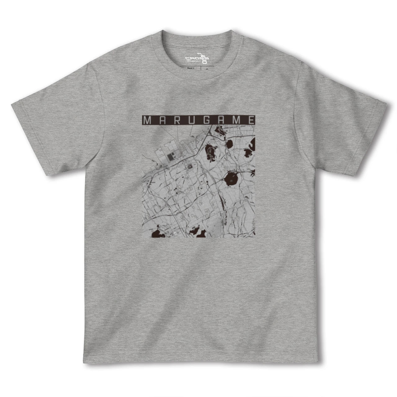 【丸亀(香川県)】地図柄ヘビーウェイトTシャツ