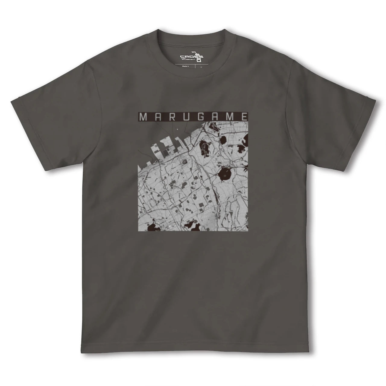 【丸亀(香川県)】地図柄ヘビーウェイトTシャツ