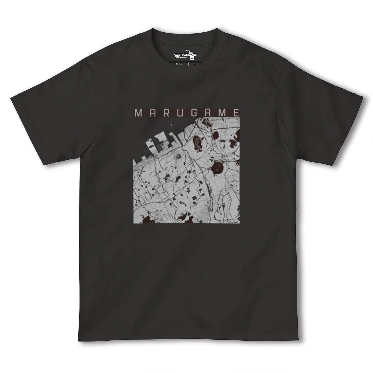 【丸亀(香川県)】地図柄ヘビーウェイトTシャツ