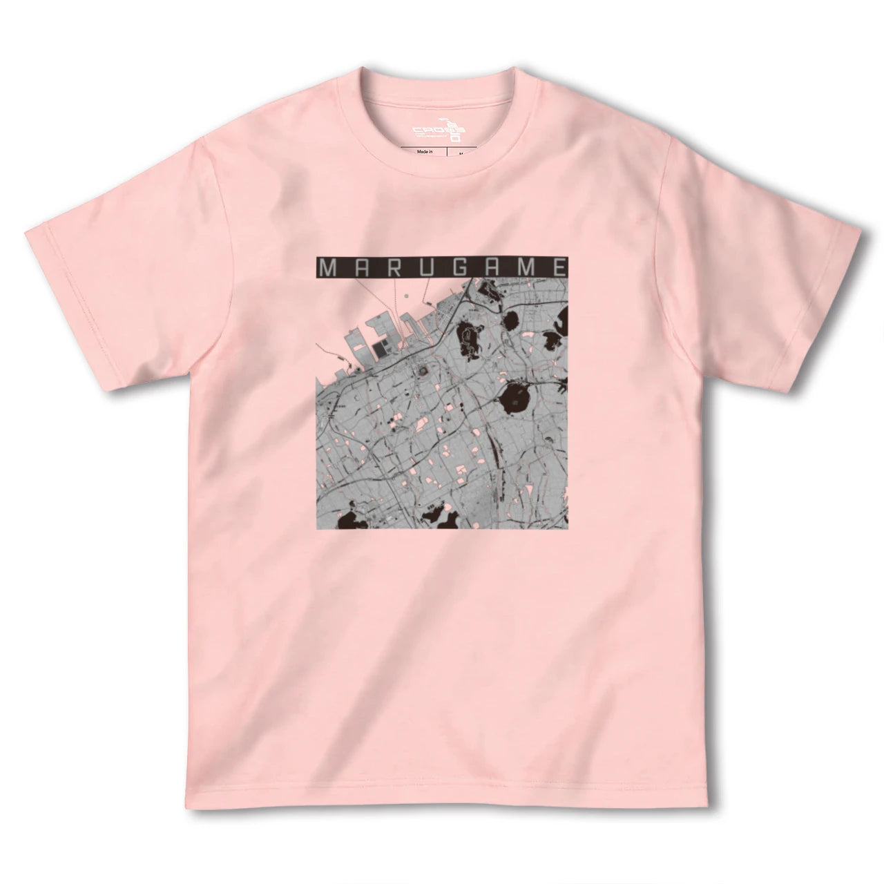 【丸亀(香川県)】地図柄ヘビーウェイトTシャツ