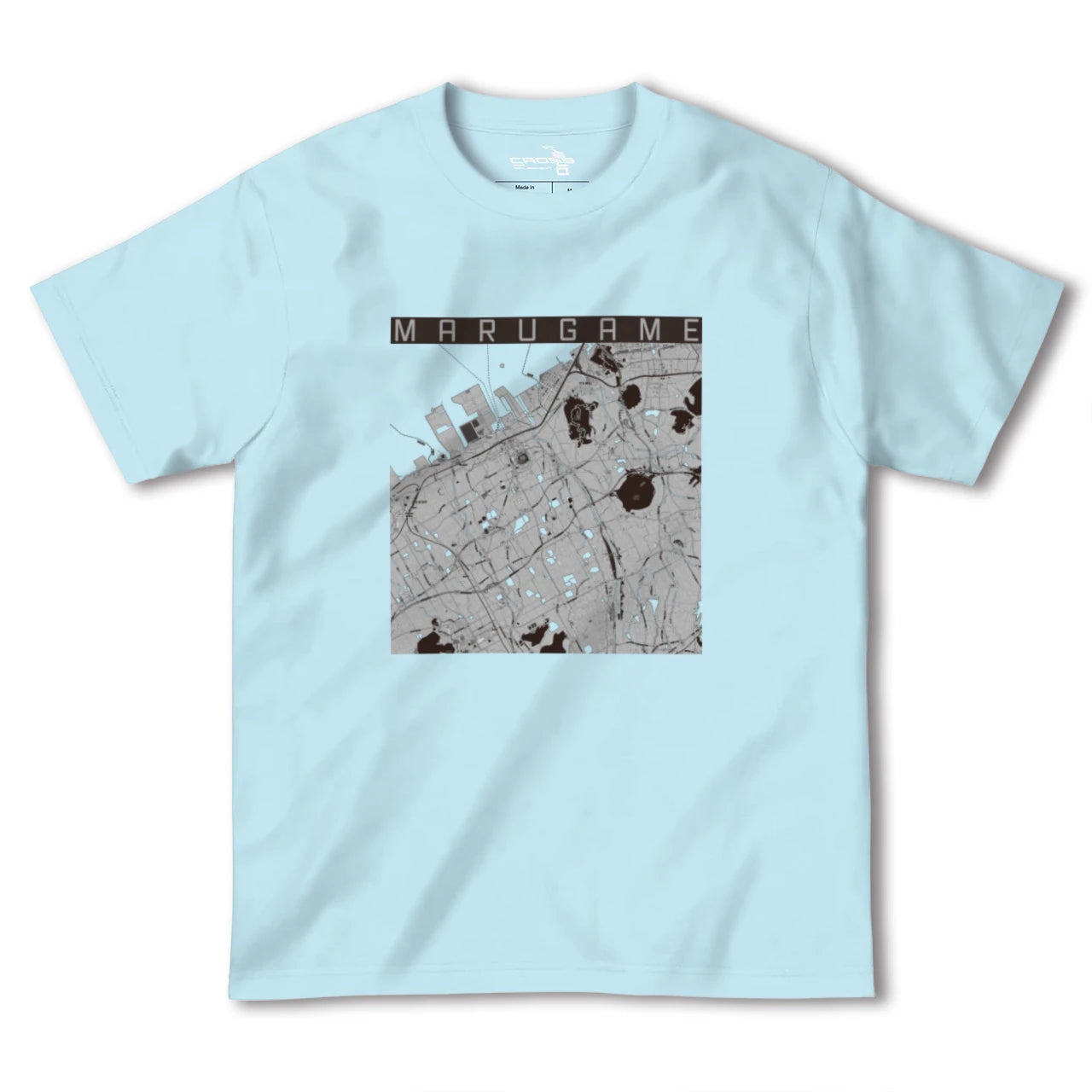 【丸亀(香川県)】地図柄ヘビーウェイトTシャツ