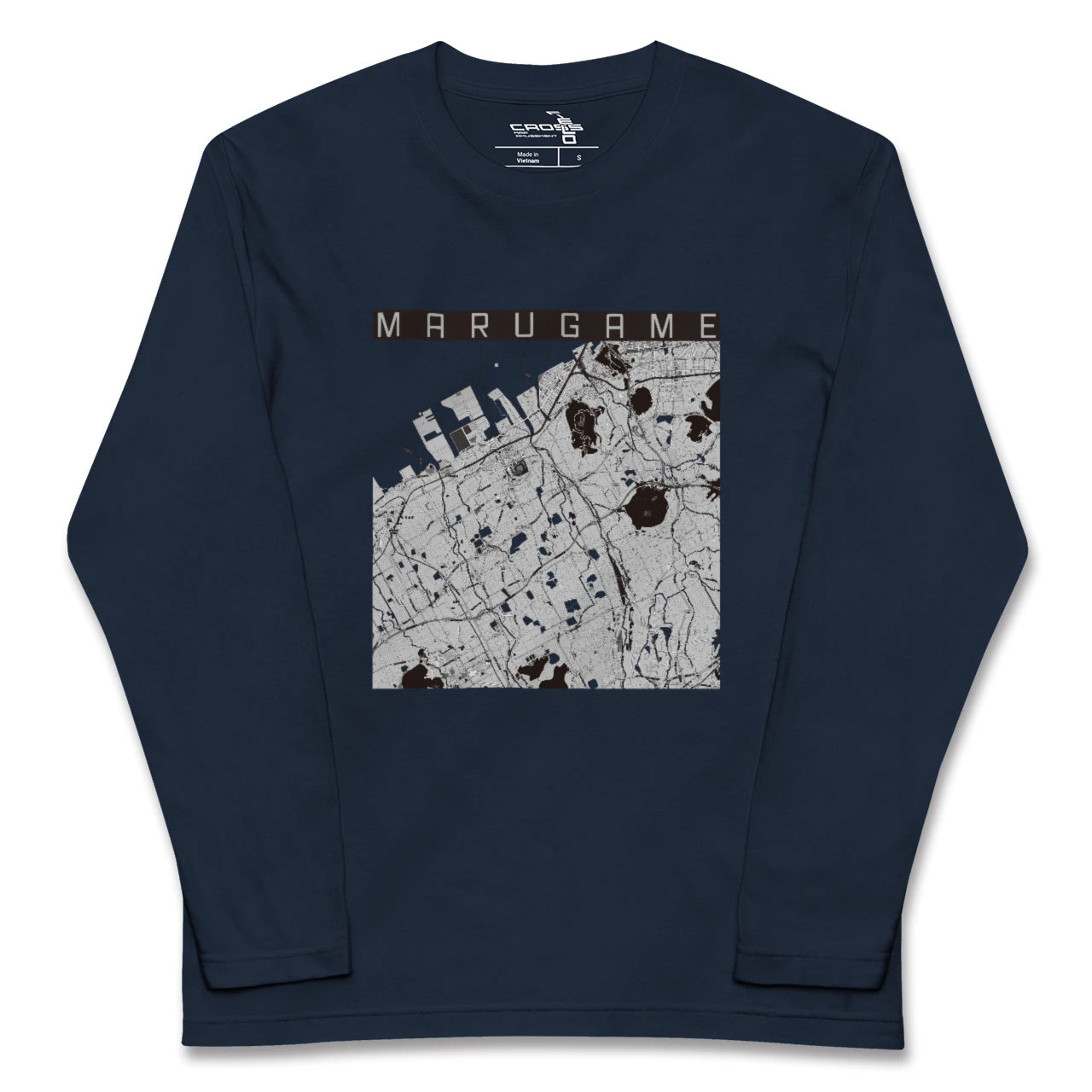 【丸亀(香川県)】地図柄ロングスリーブTシャツ