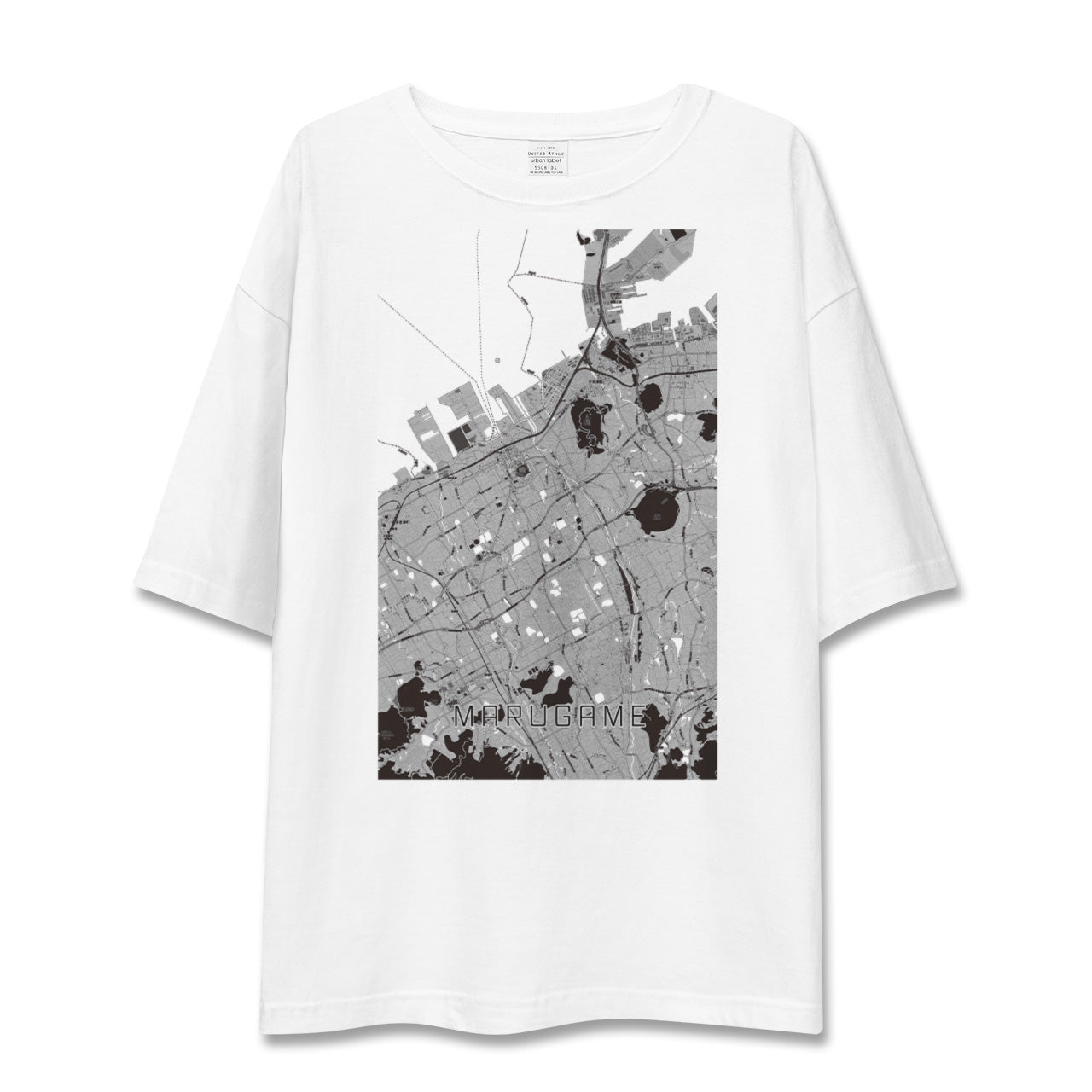 【丸亀(香川県)】地図柄ビッグシルエットTシャツ