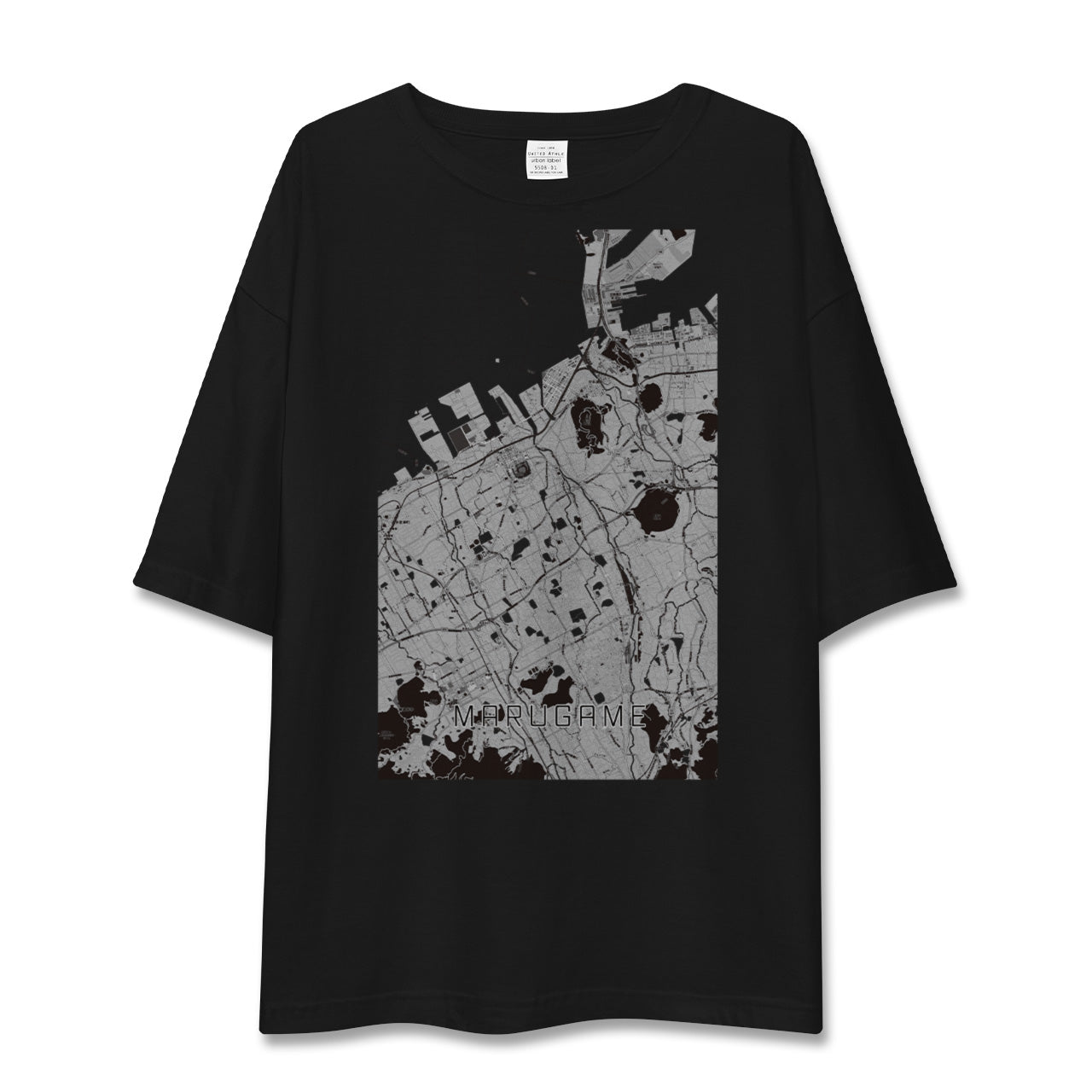 【丸亀(香川県)】地図柄ビッグシルエットTシャツ