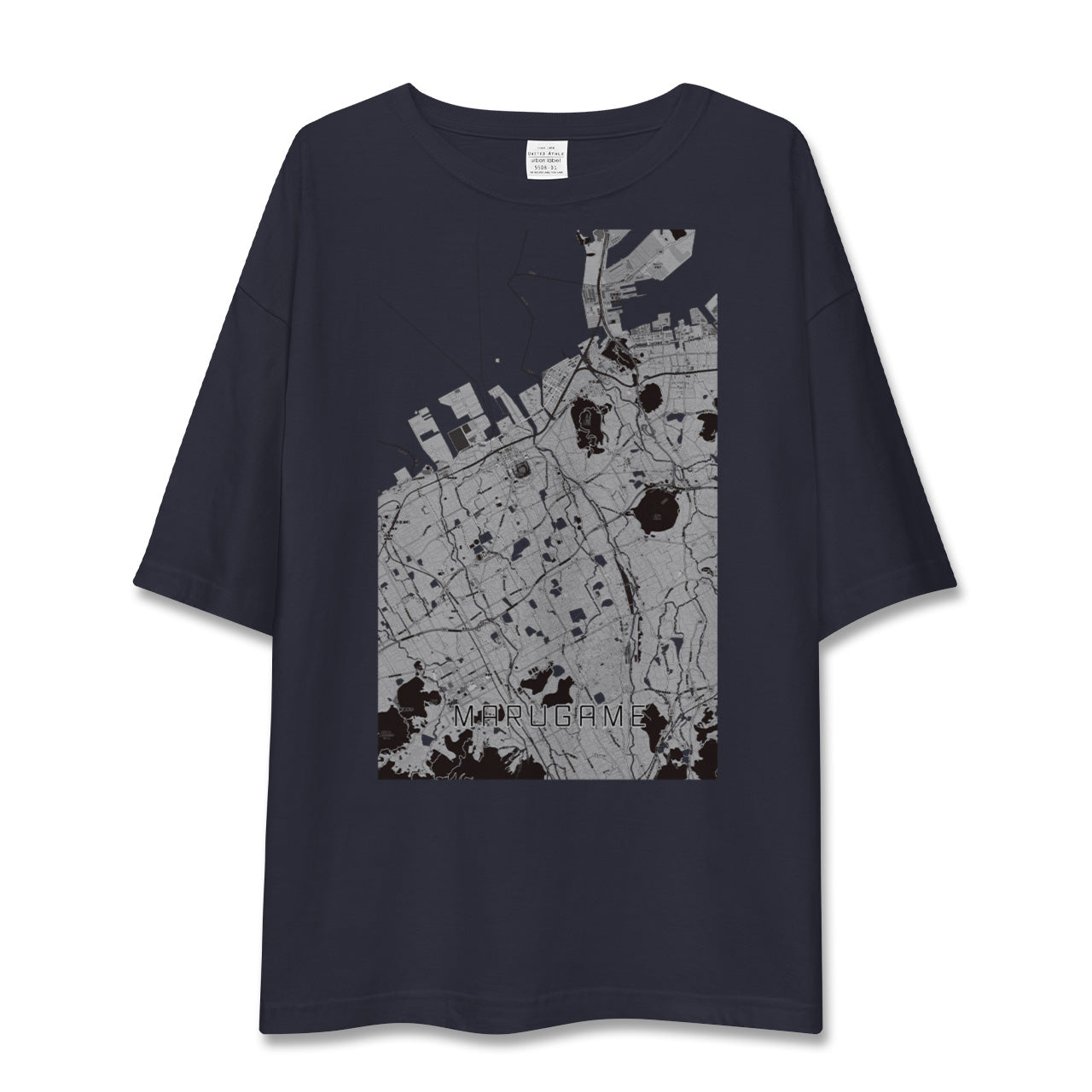 【丸亀(香川県)】地図柄ビッグシルエットTシャツ