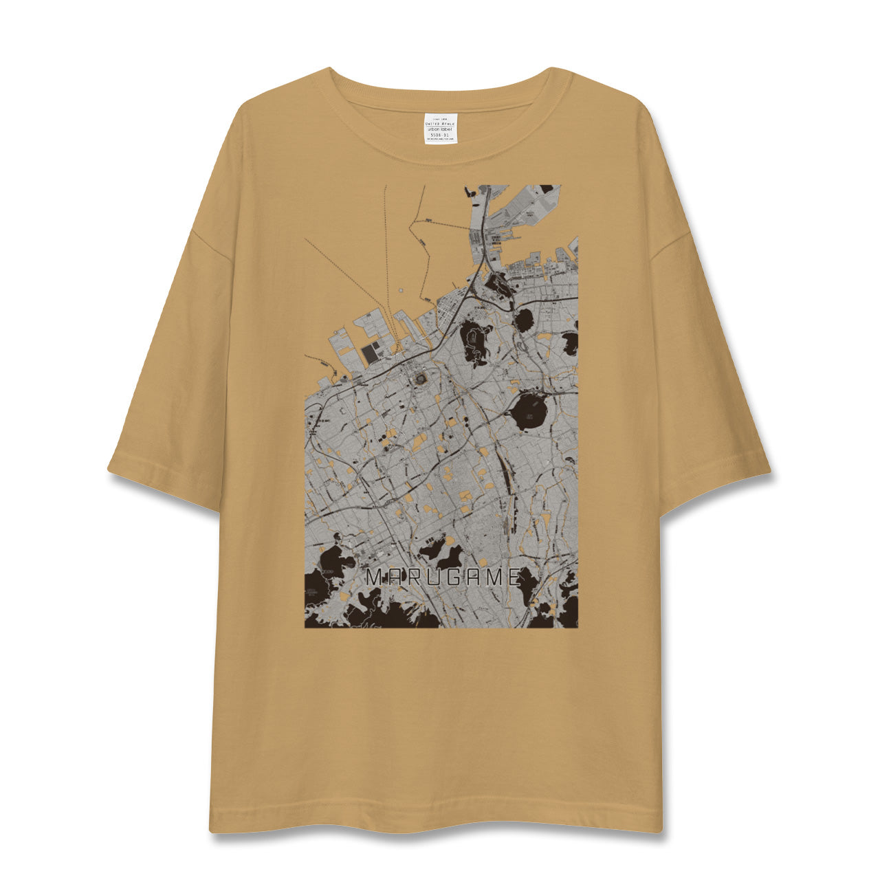 【丸亀(香川県)】地図柄ビッグシルエットTシャツ