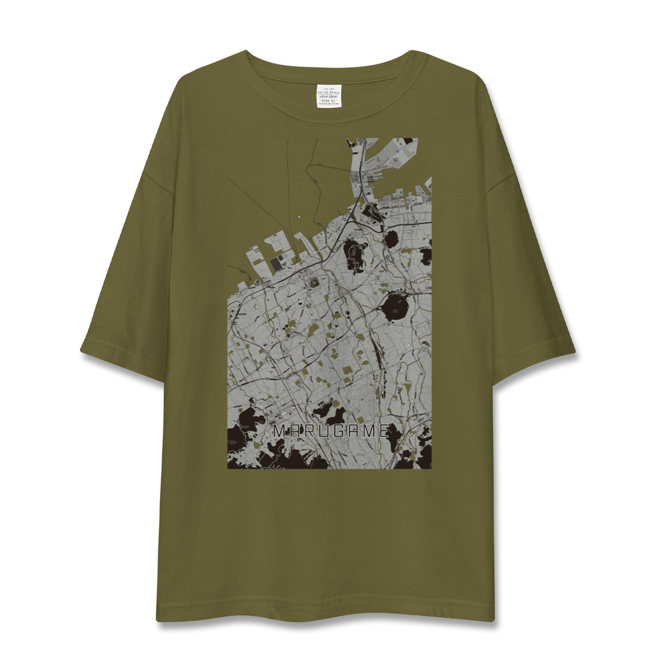 【丸亀(香川県)】地図柄ビッグシルエットTシャツ