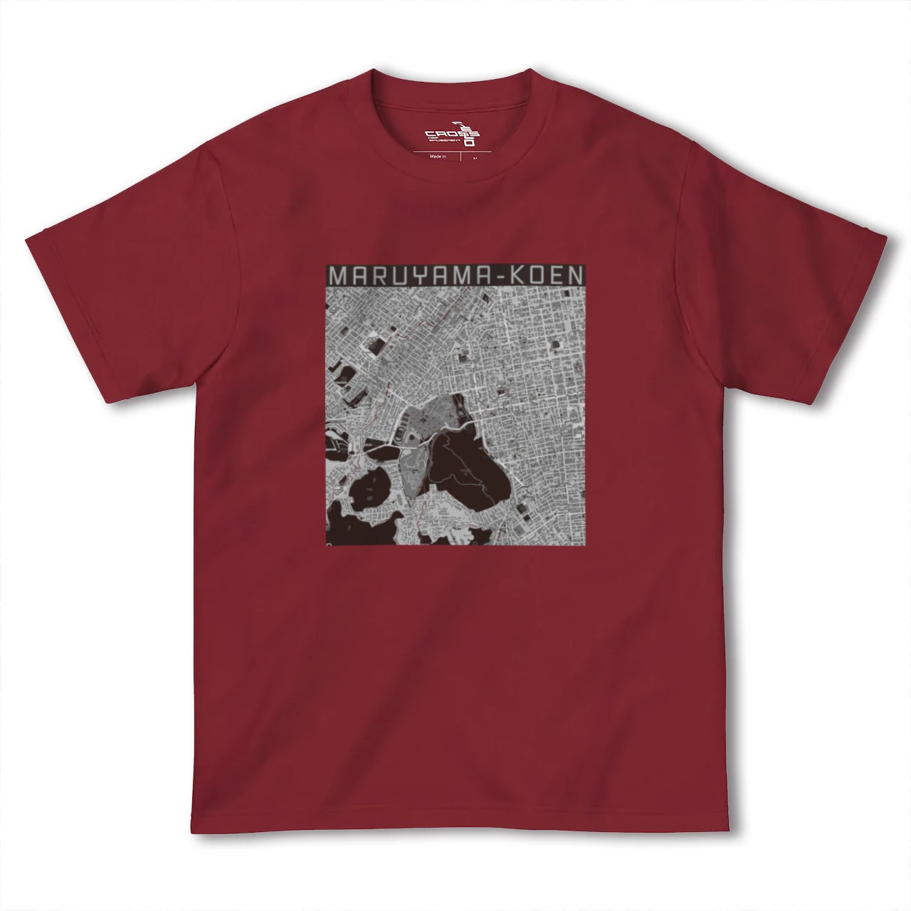 【円山公園(北海道)】地図柄ヘビーウェイトTシャツ