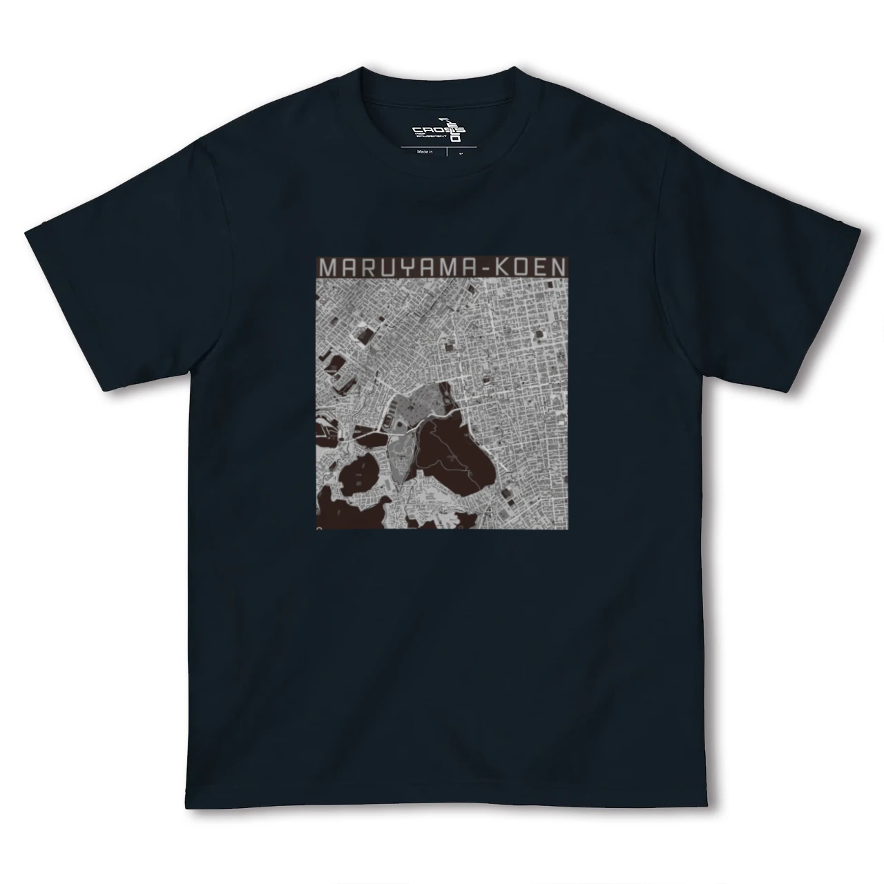 【円山公園(北海道)】地図柄ヘビーウェイトTシャツ